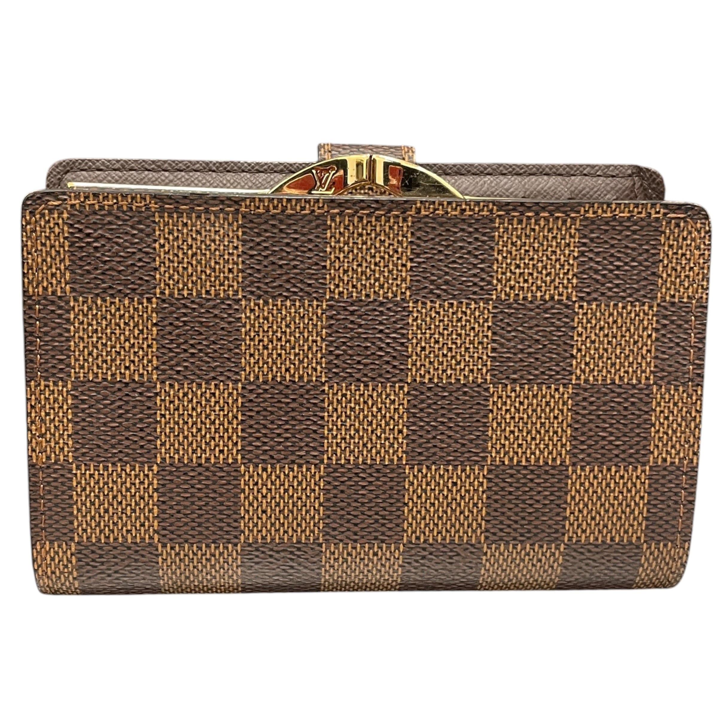 LOUIS VUITTON/Bifold Wallet/All Over Print/Leather/BRW/L's/DAMIER EBENE VIENNOIS/KISSLOCK view 2