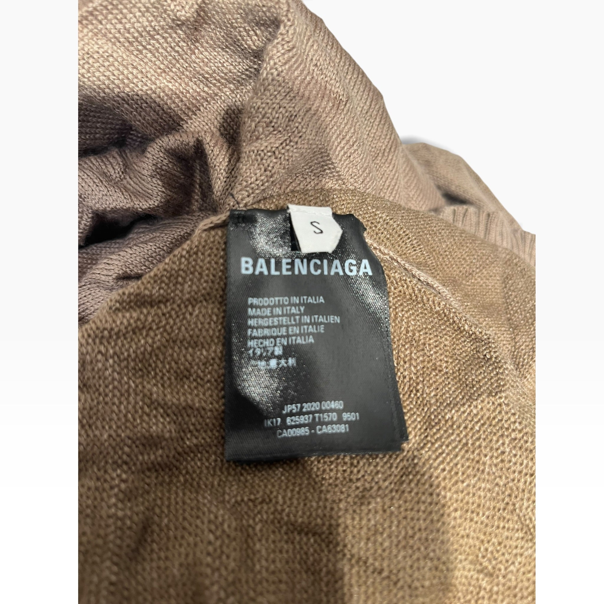 BALENCIAGA/Sweater/S/Wool/KHK/balenciaga knit turtleneck view 3