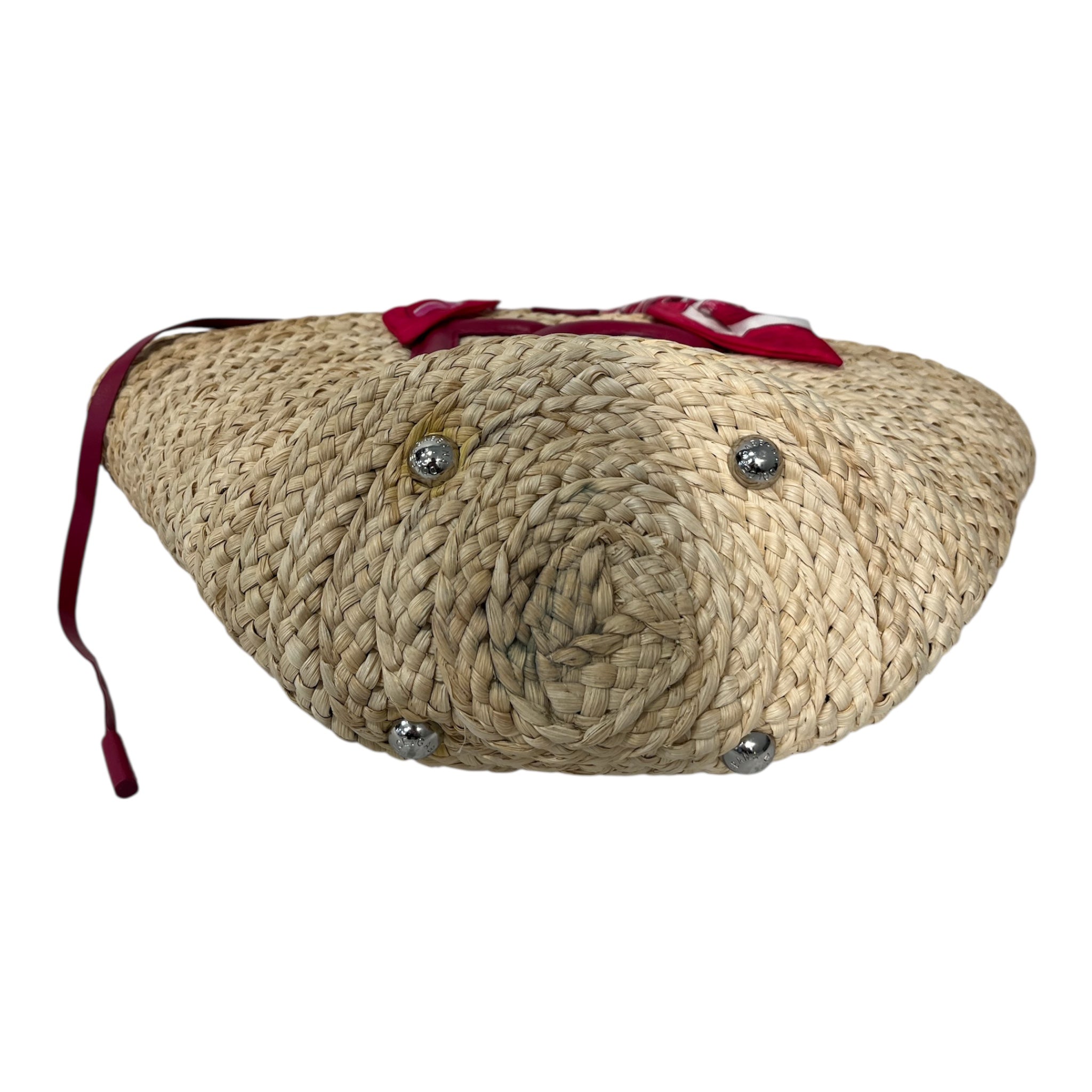 DOLCE&GABBANA/Tote Bag/BEG/ KENDRA WICKER W/ PNK BANDANA view 3