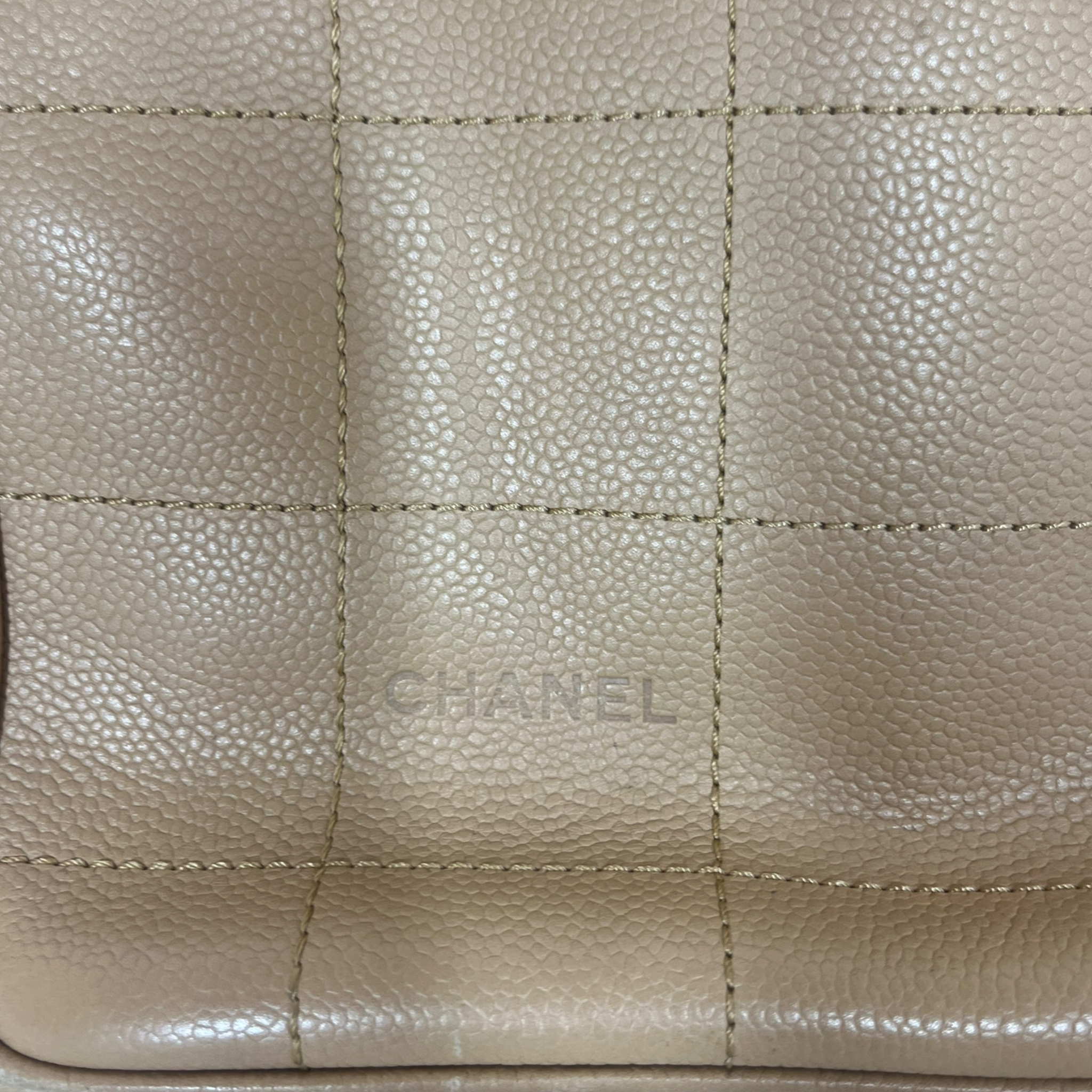 CHANEL/Tote Bag/Leather/BEG/Square Quilt Tote Bag view 7