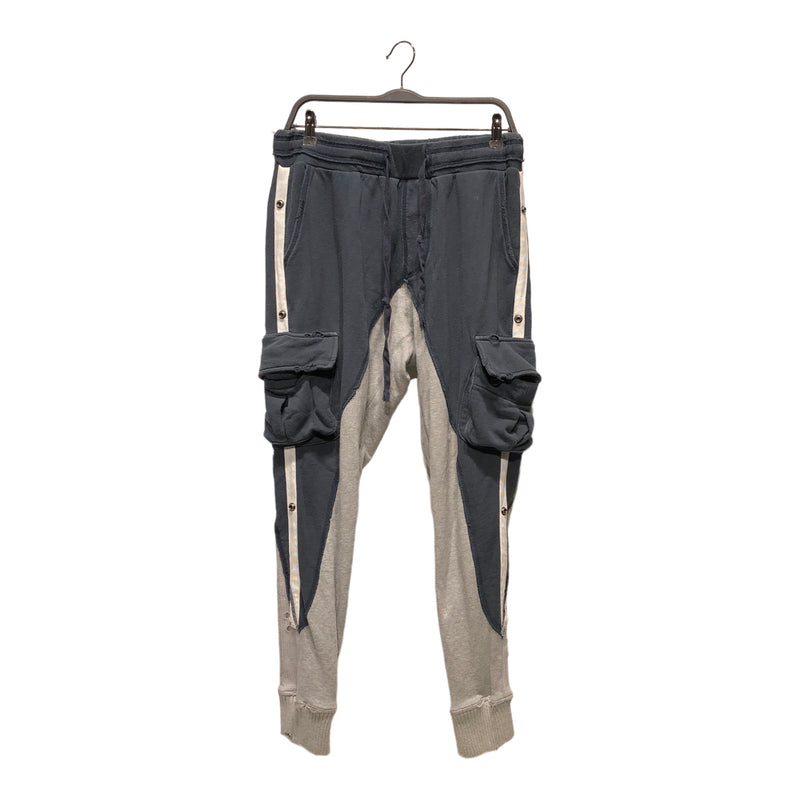 GREG LAUREN/Pants/L/Cotton/GRY/SWEATS 50/50 GREY/NAV/SWEATPANTS