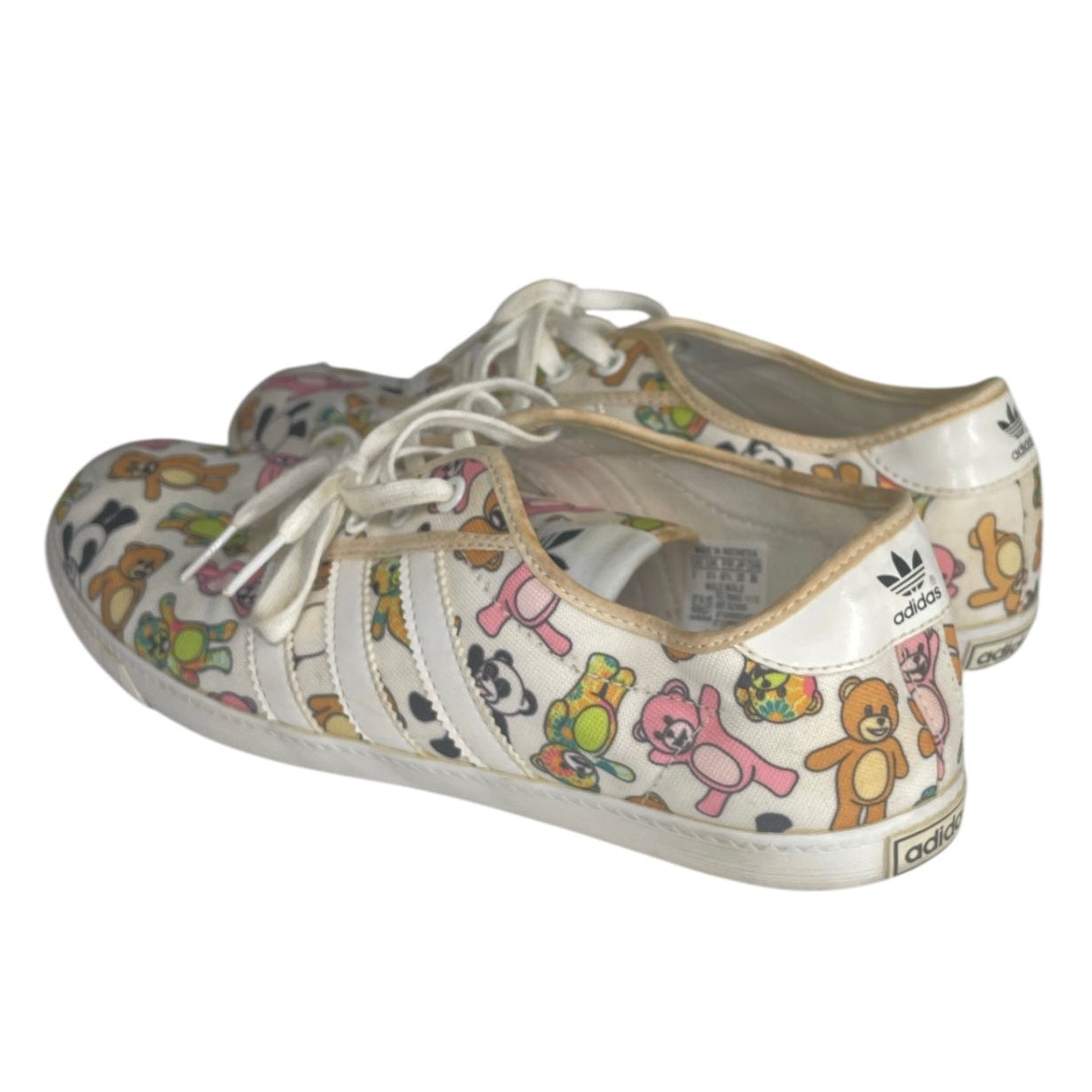 JEREMY SCOTT/adidas/Low-Sneakers/US 9/All Over Print/Cotton/WHT/bears all over sneaker view 2
