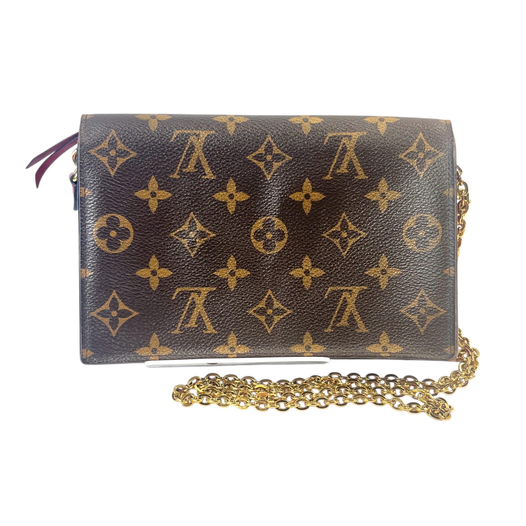 LOUIS VUITTON/Cross Body Bag/BRW/Floral lv logo buckle view 2