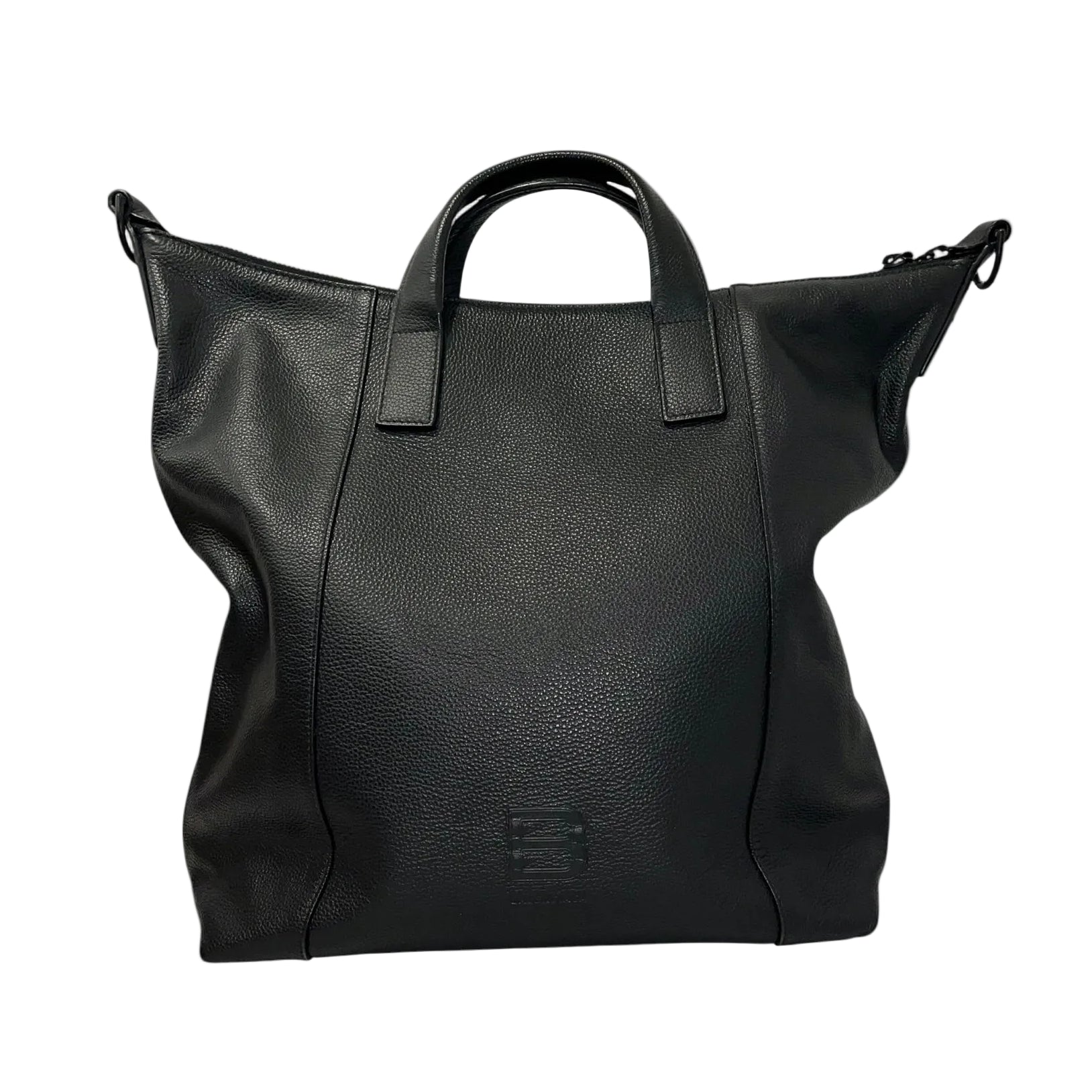 BALENCIAGA/Bag/Leather/BLK/HOURGLASS CARRRYALL BAG view 1