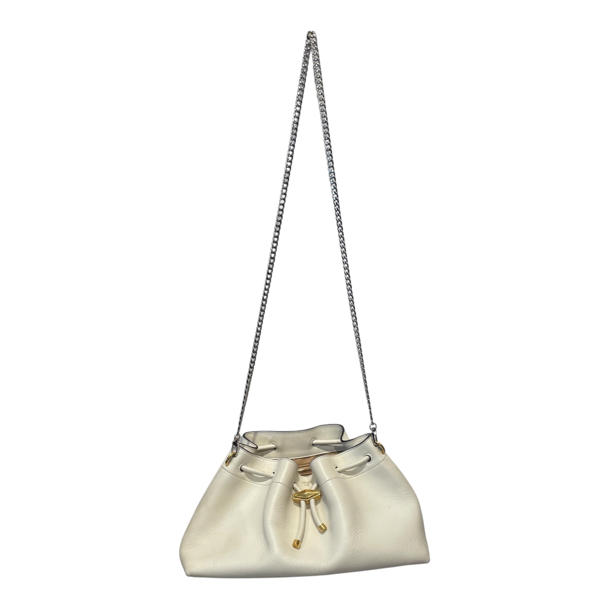 JIMMY CHOO/Hand Bag/Leather/CRM/SMALL CINCH BAG view 1