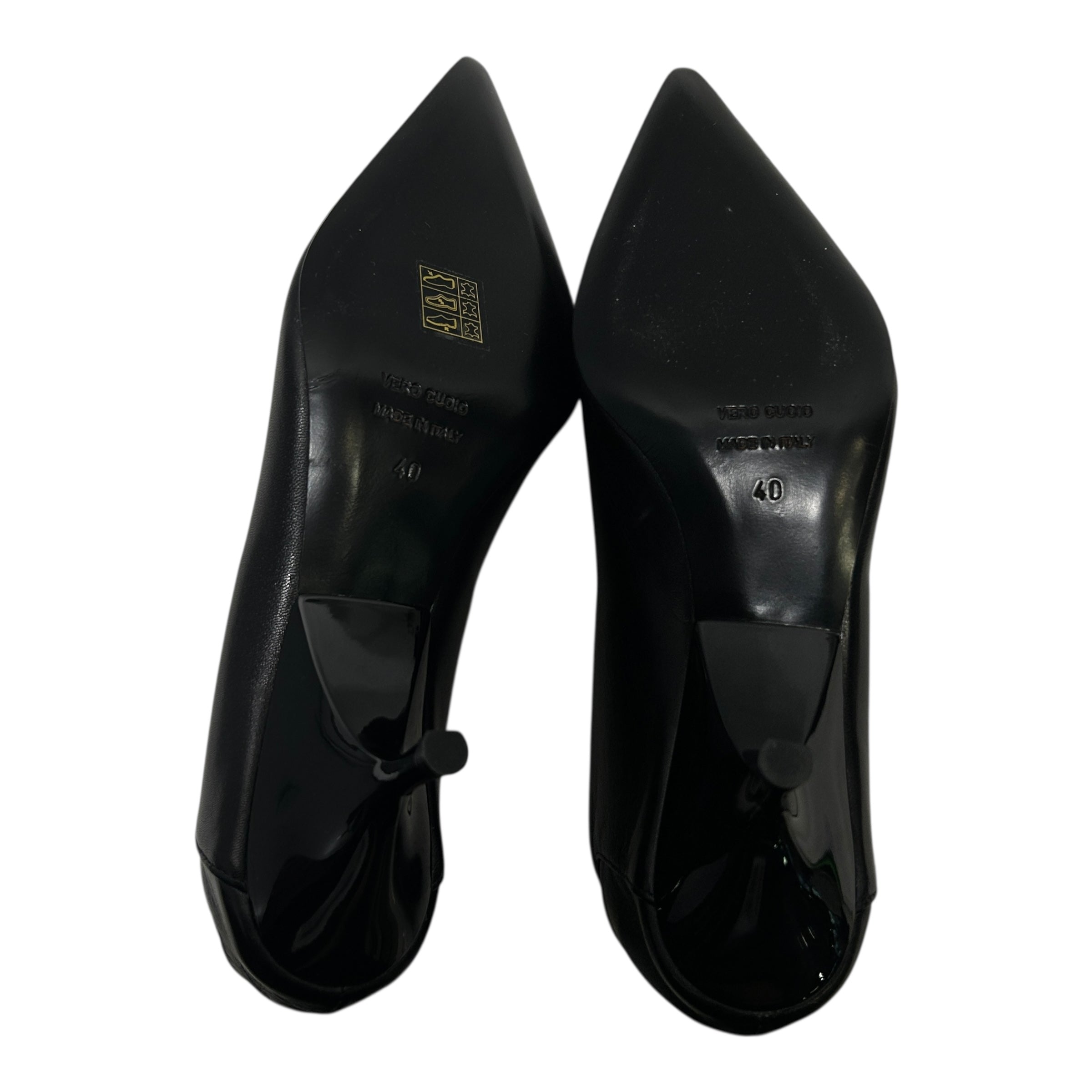 GIABORGHINI/Heels/EU 40/Leather/BLK/POINTED CLOSE TOED HEELS view 7