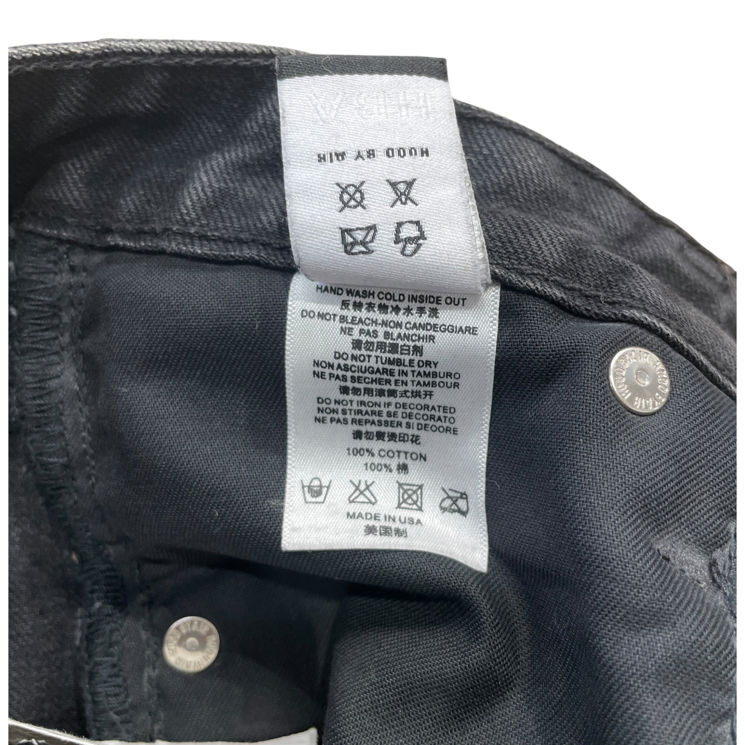 HOOD BY AIR./Skinny Pants/26/Cotton/BLK/ZIP DISTRESSED JEAN view 5