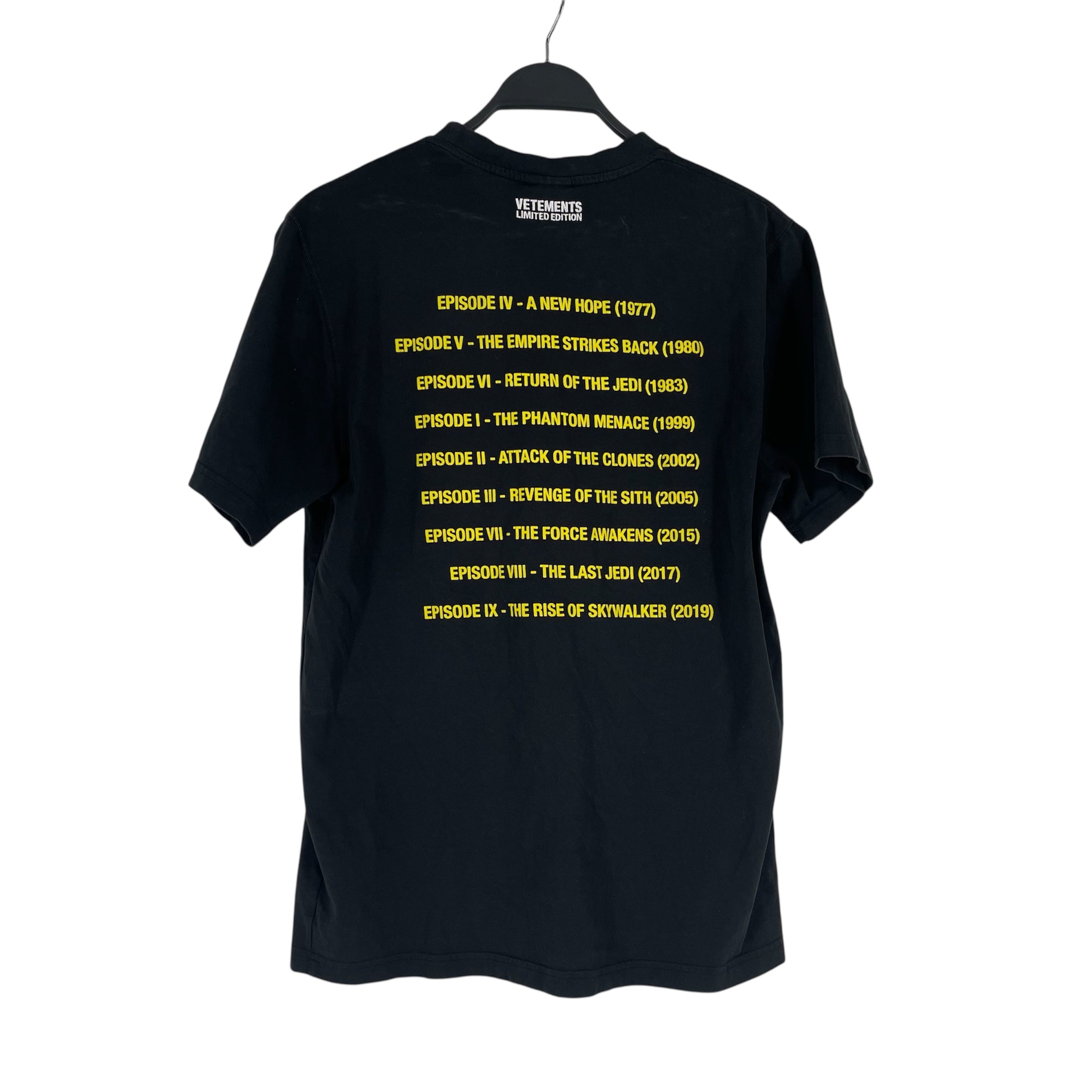 VETEMENTS/T-Shirt/S/Cotton/BLK/Graphic/STAR WARS view 2