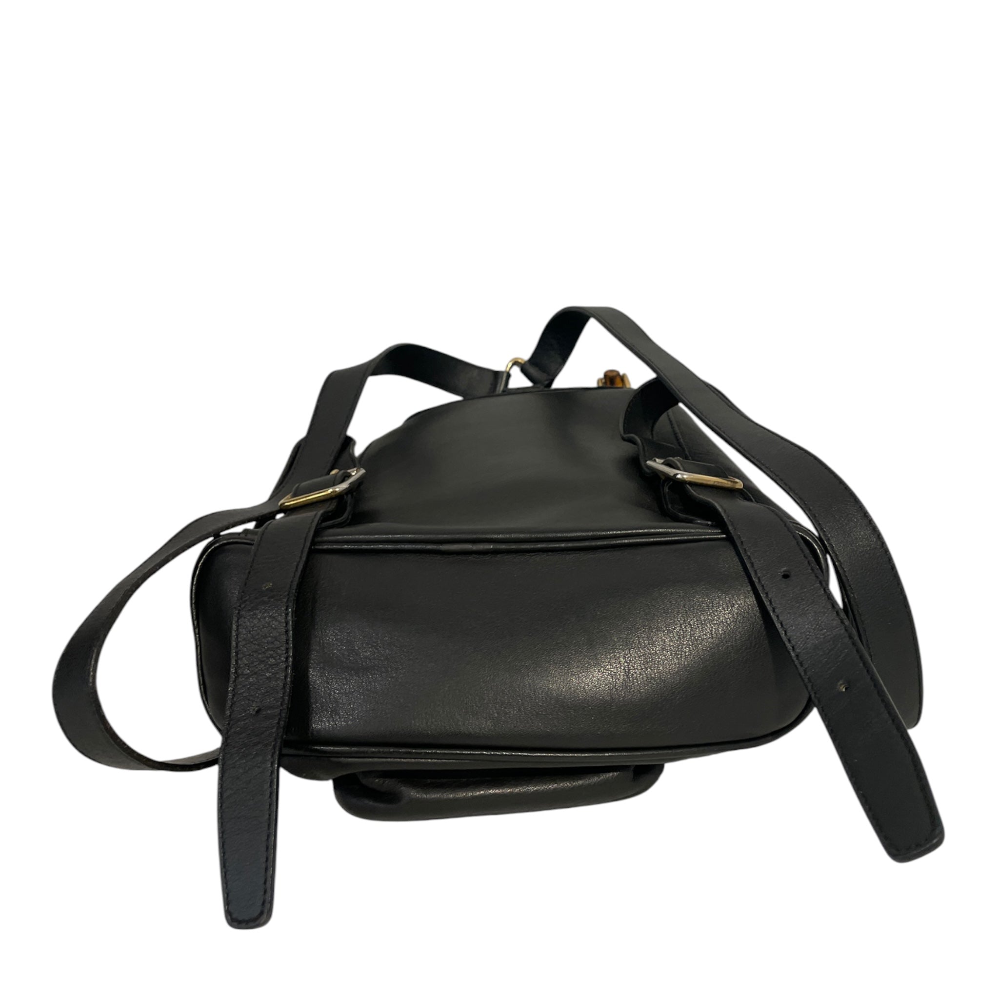 GUCCI/Backpack/Leather/BLK/bamboo mini backpack black view 3