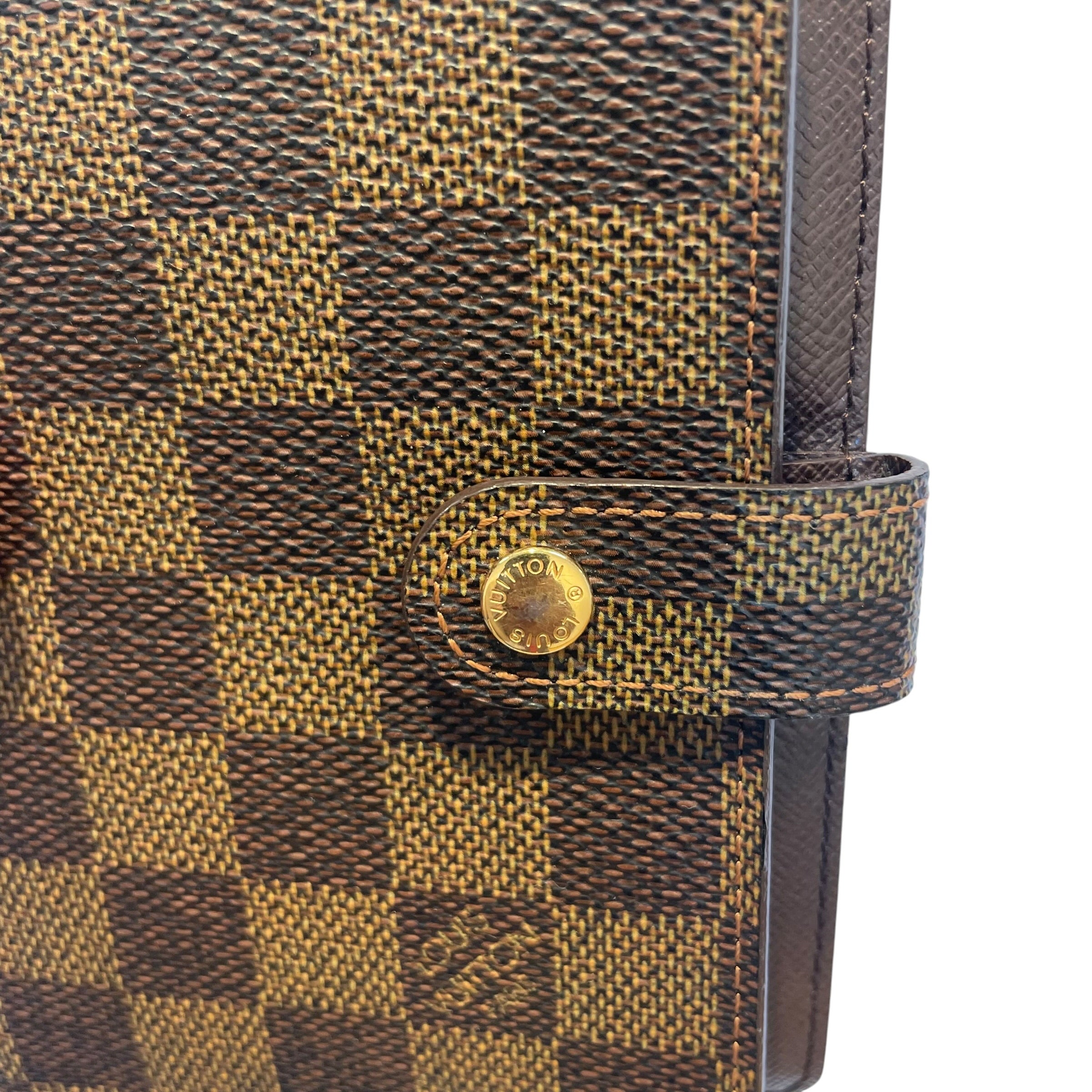 LOUIS VUITTON/Wallet/Monogram/Leather/BRW/L's/ruler/gld hard/agenda/yuk view 3
