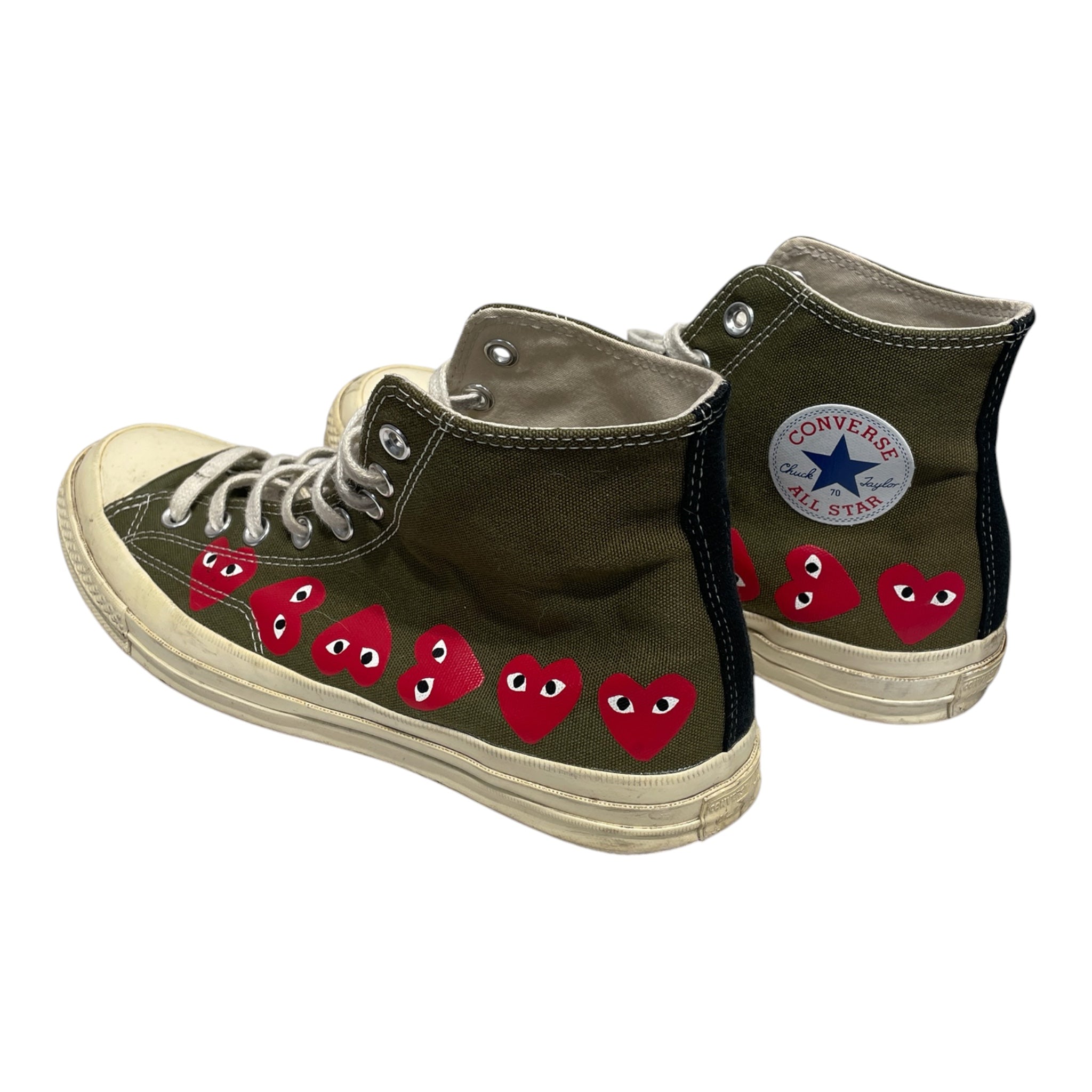 CONVERSE/PLAY COMME des GARCONS/Hi-Sneakers/US 10/Cotton/KHK/ view 2