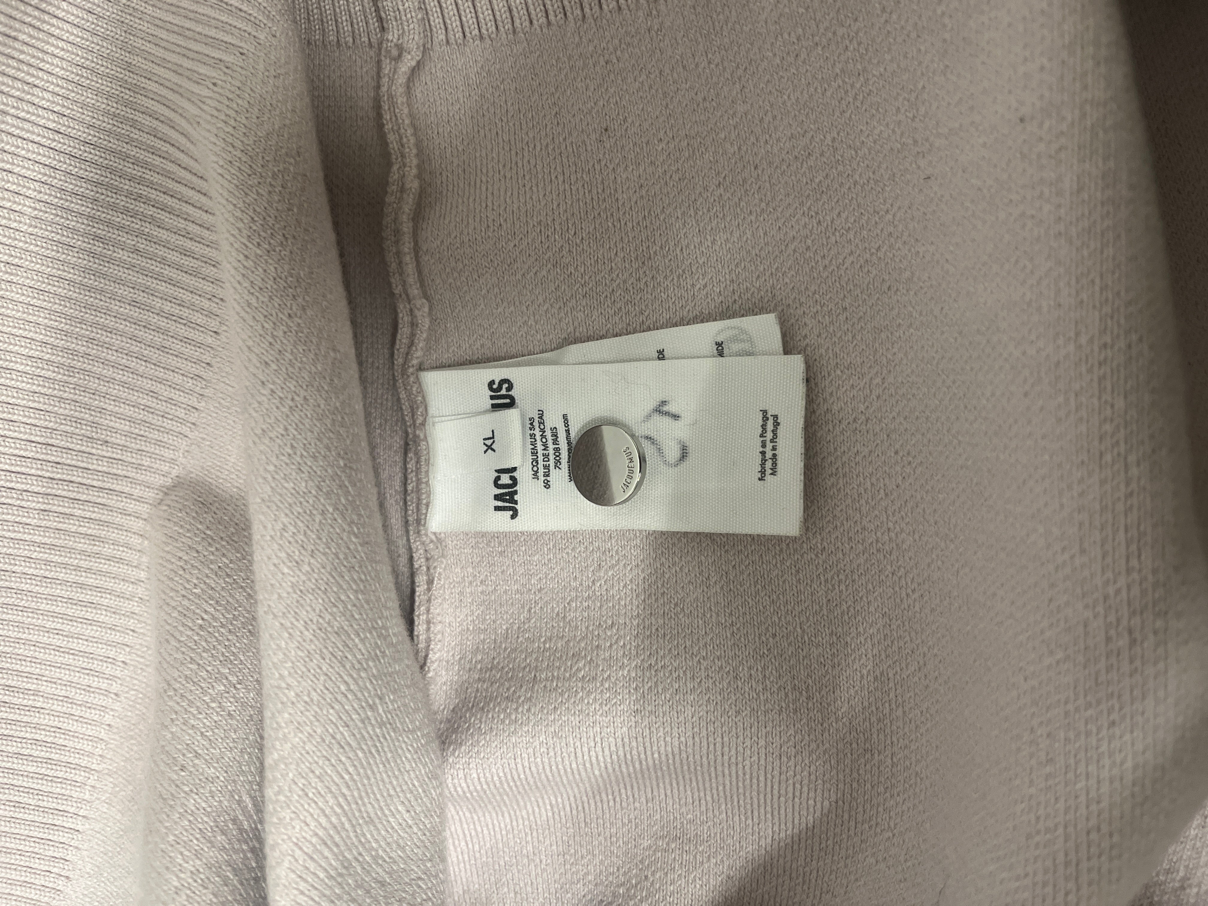 JACQUEMUS/Cardigan/XL/Wool/PNK/J NECK TAG view 4