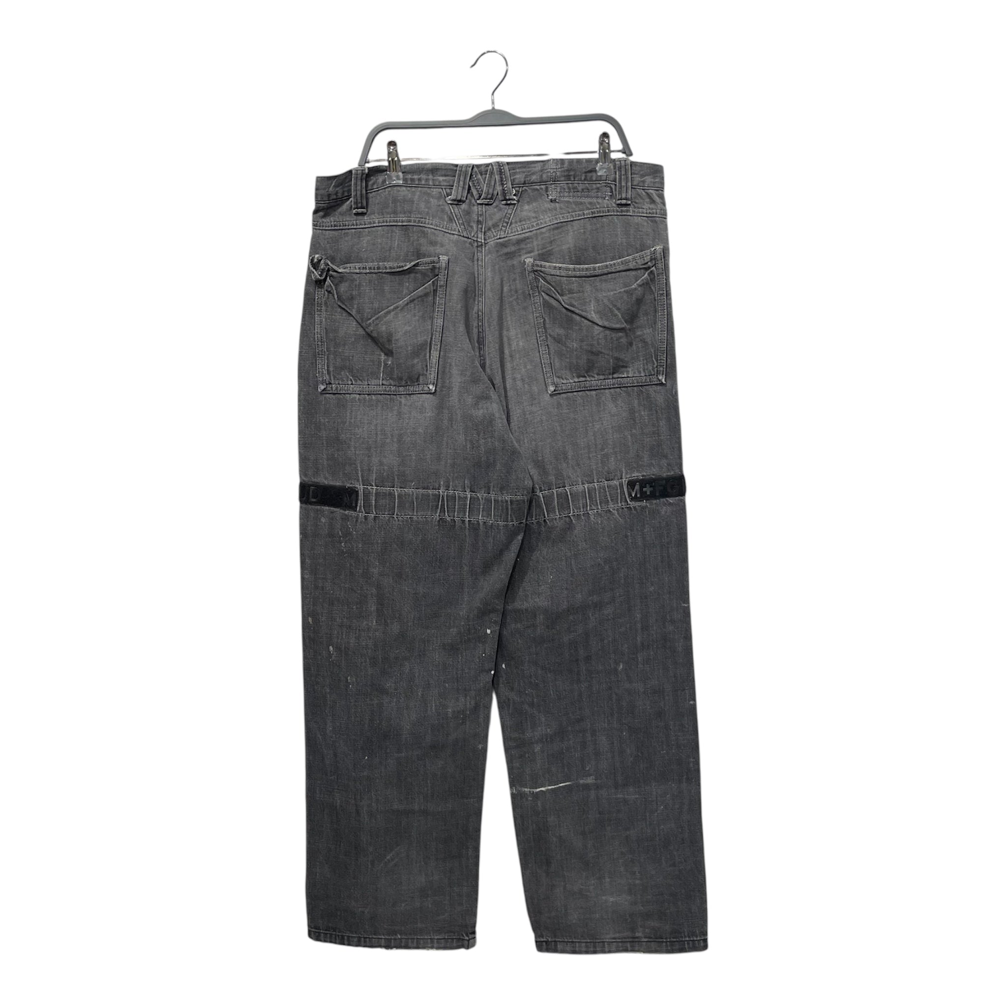MARITHE FRANCOIS GIRBAUD/Straight Pants/38/Cotton/GRY/Camouflage/RED DIGITAL CAMO PATCHES view 2