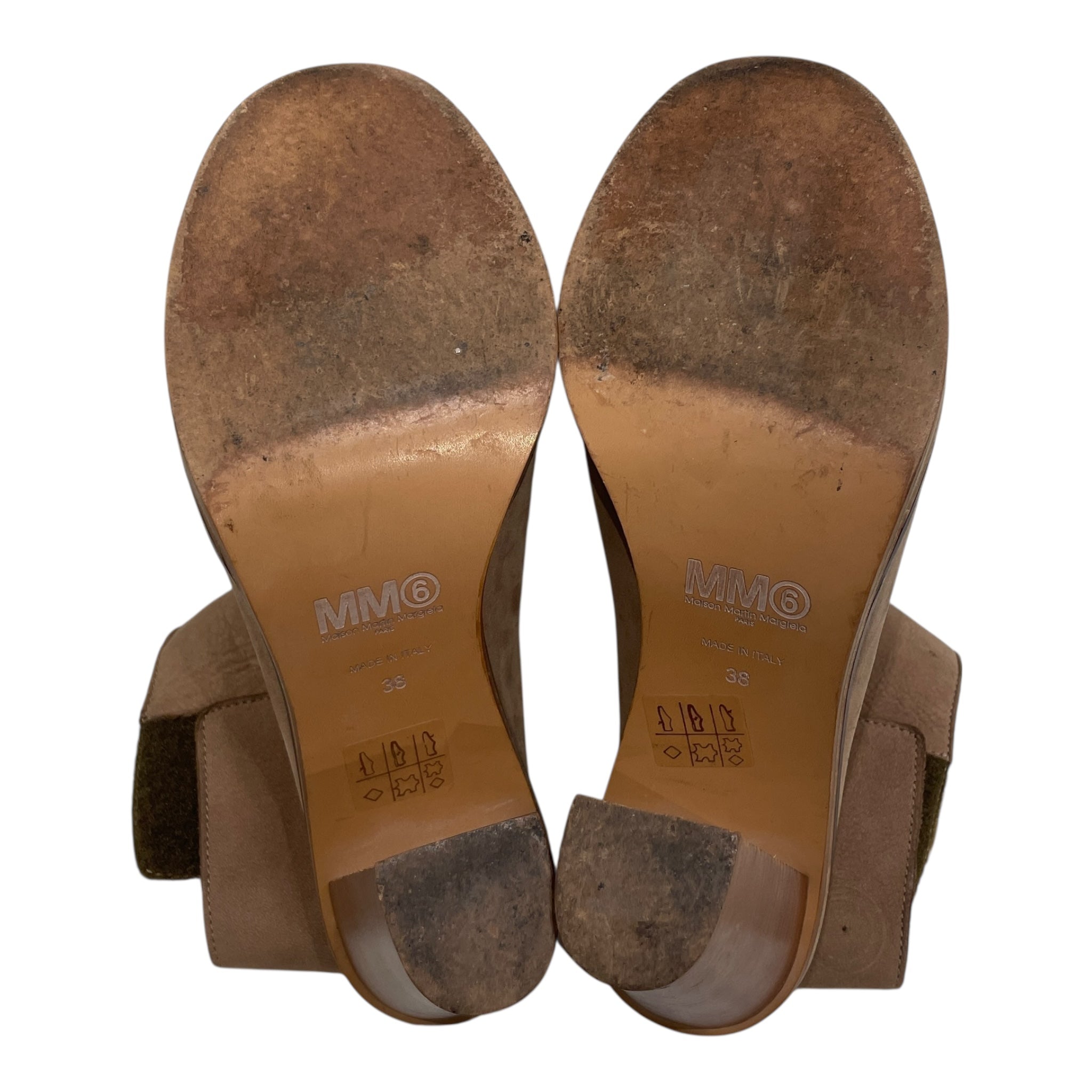 MM6/Boots/EU 38/Leather/KHK/VELCRO HEEL BOOT view 4