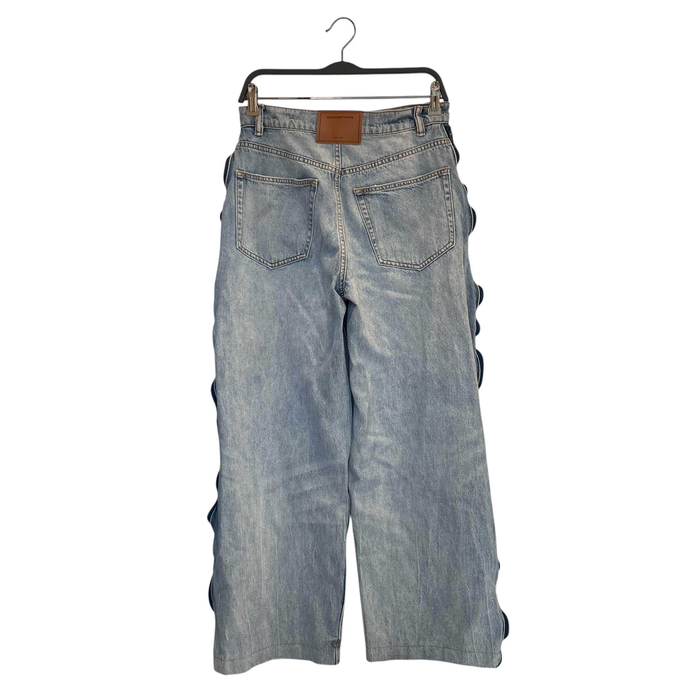 Alexander Wang/Pants/25/Denim/BLU/rn161085/mesh in zipper/sil ha view 3
