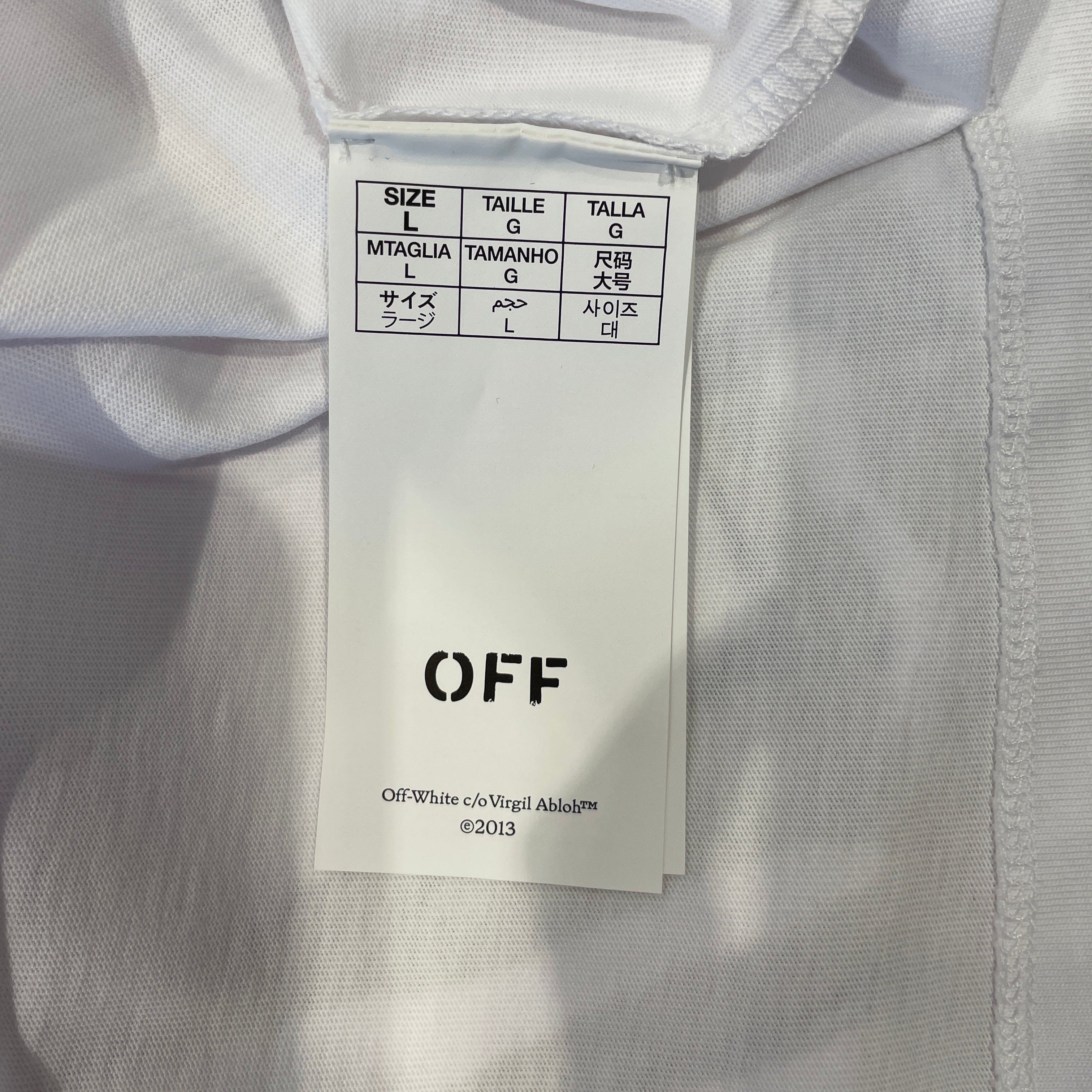 OFF-WHITE/T-Shirt/L/Cotton/WHT/OFF WHITE SPRAY ARROW view 4