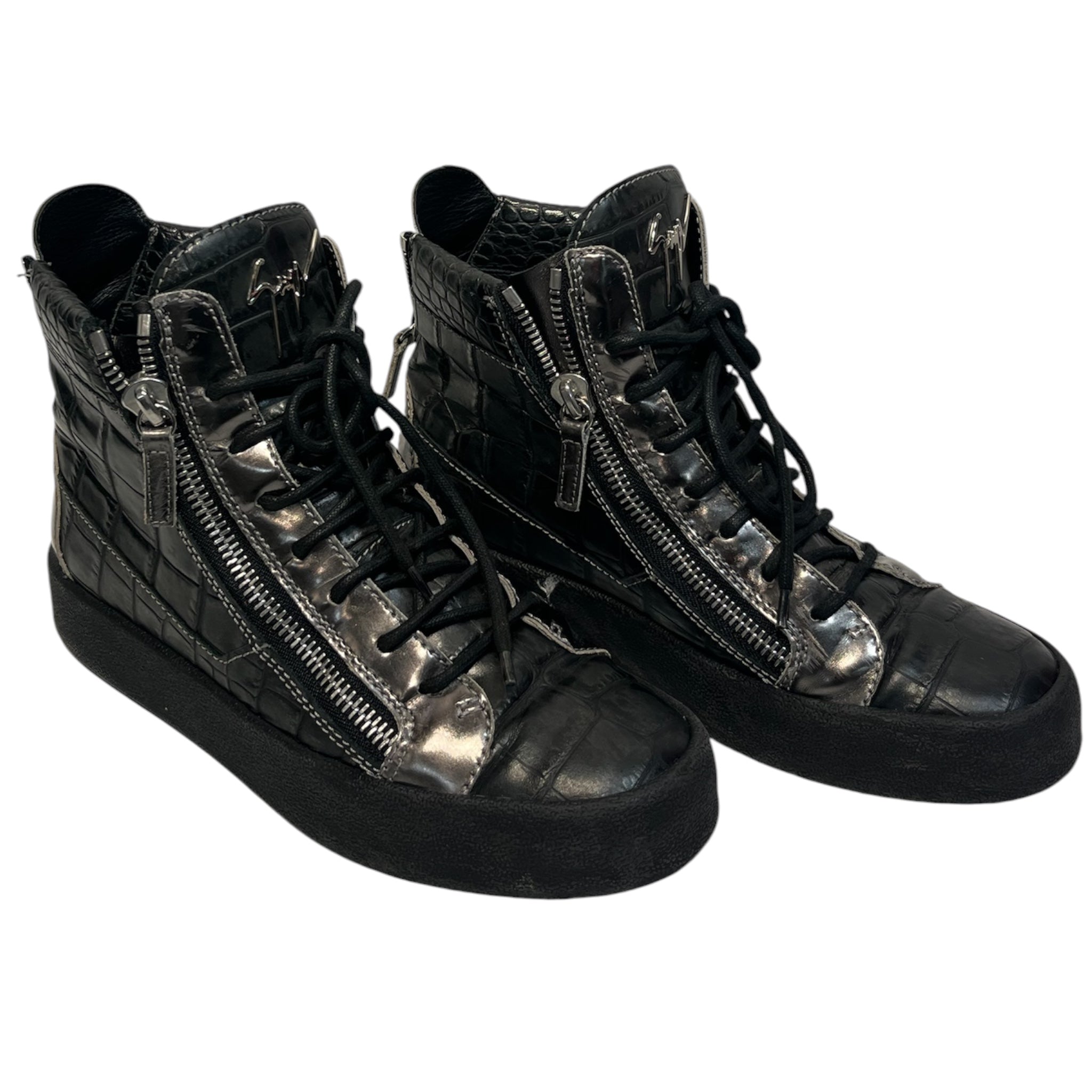 Giuseppe Zanotti/Hi-Sneakers/EU 40/Leather/BLK/ view 1