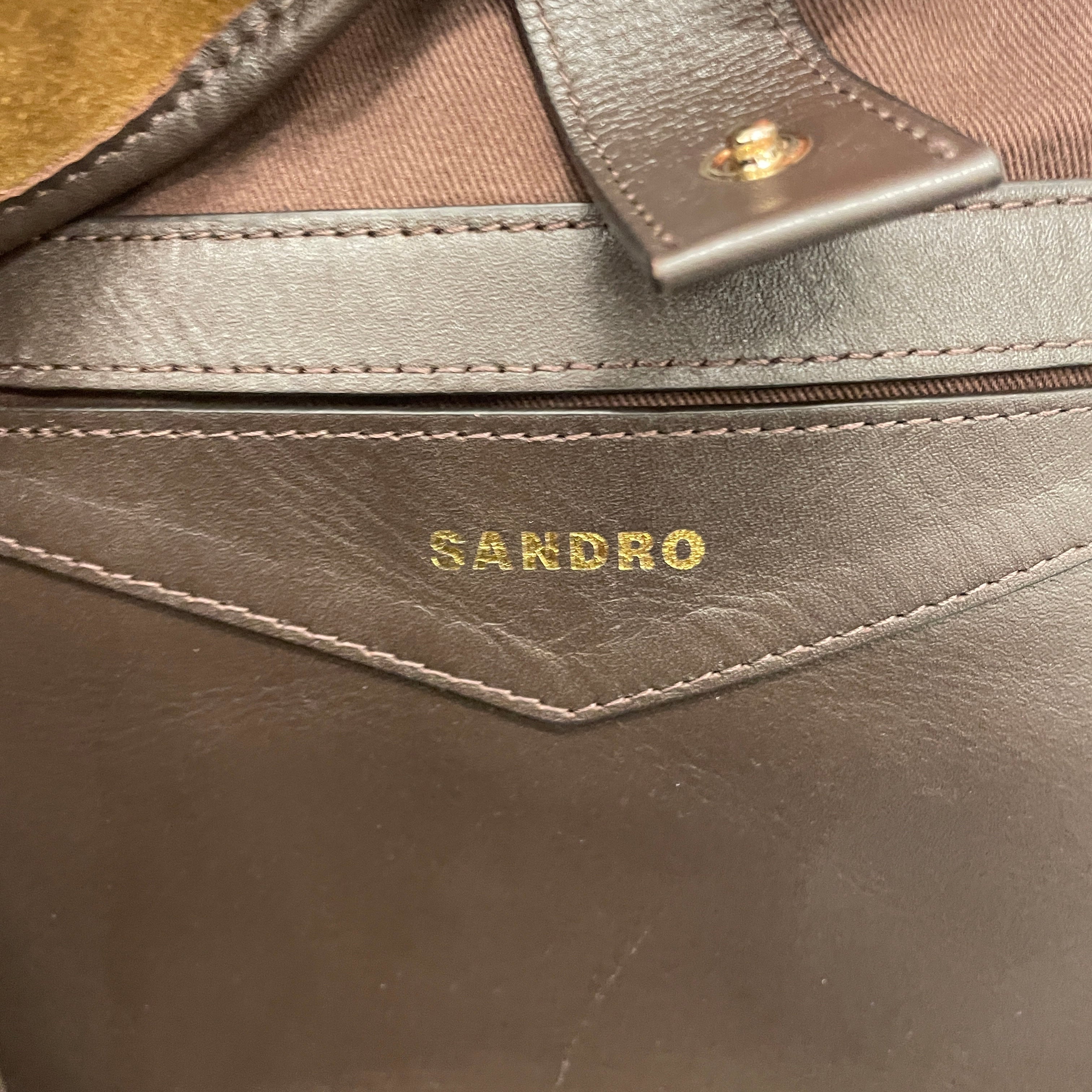 sandro/Tote Bag/Suede/BRW/ view 4