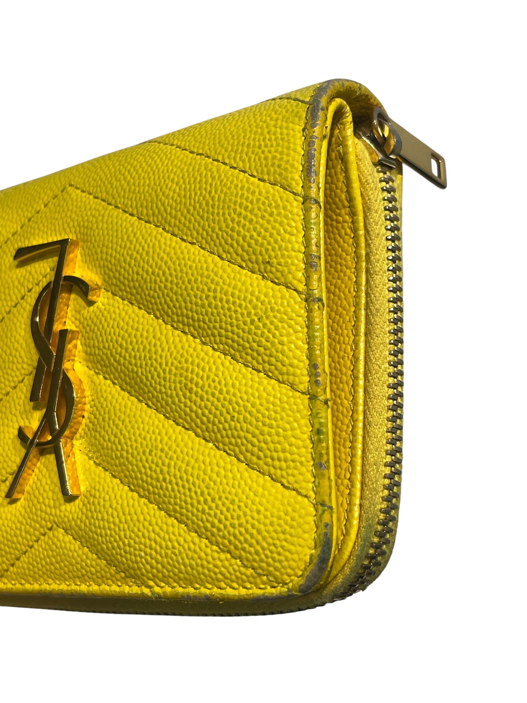 YVES SAINT LAURENT/Bifold Wallet/Leather/YEL/ view 8