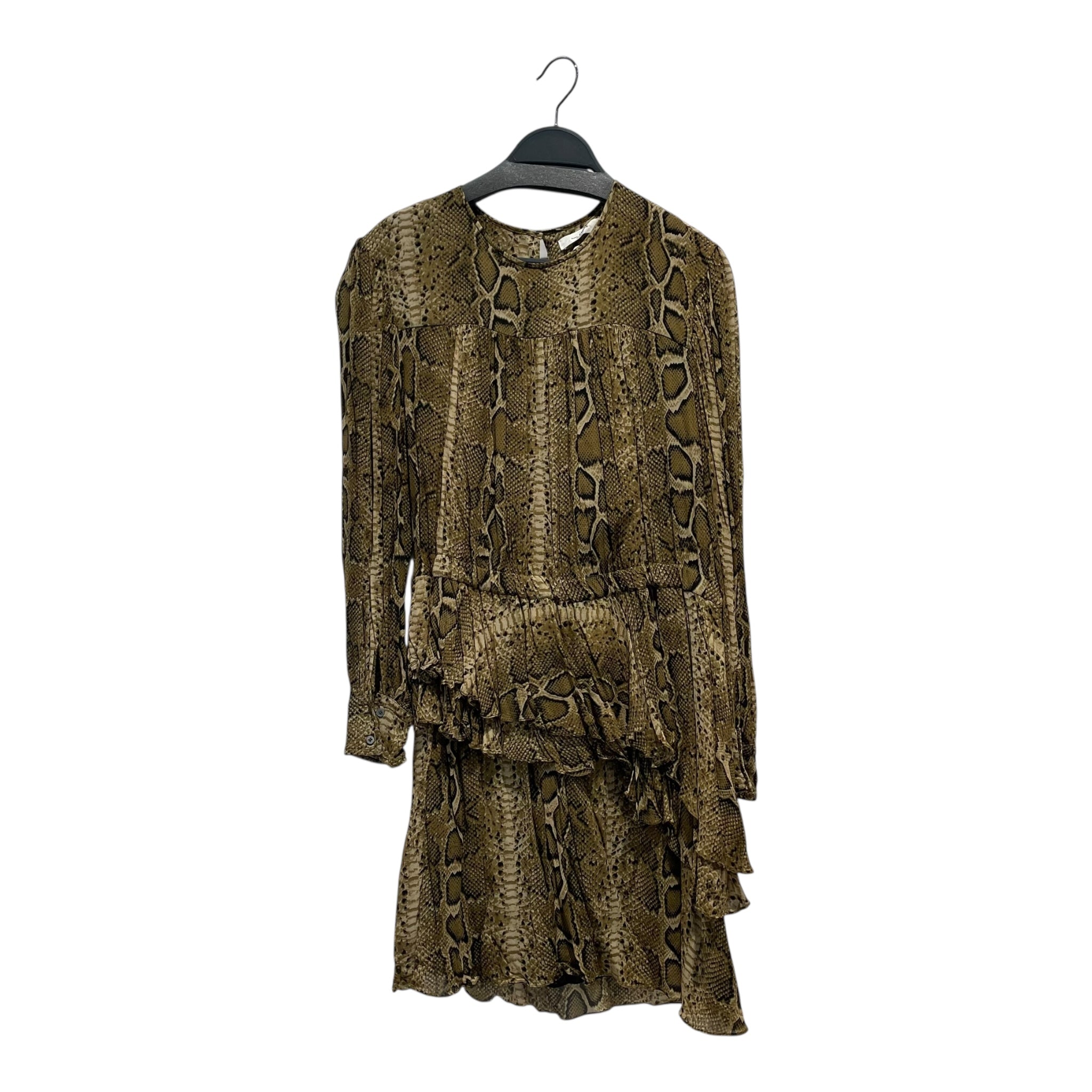 ISABEL MARANT/Tunic Dress/36/Animal Pattern/BRW/snake print layered view 1