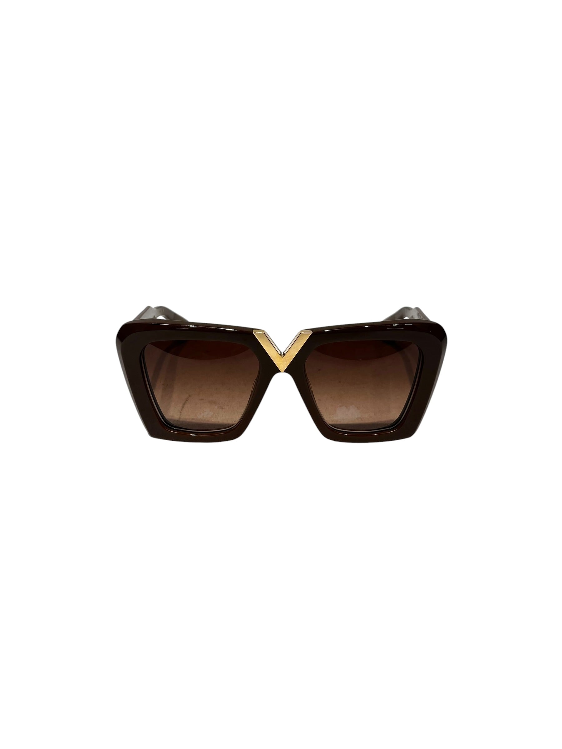 VALENTINO/Sunglasses/Plastic/BRW/L's/V Gold II view 1