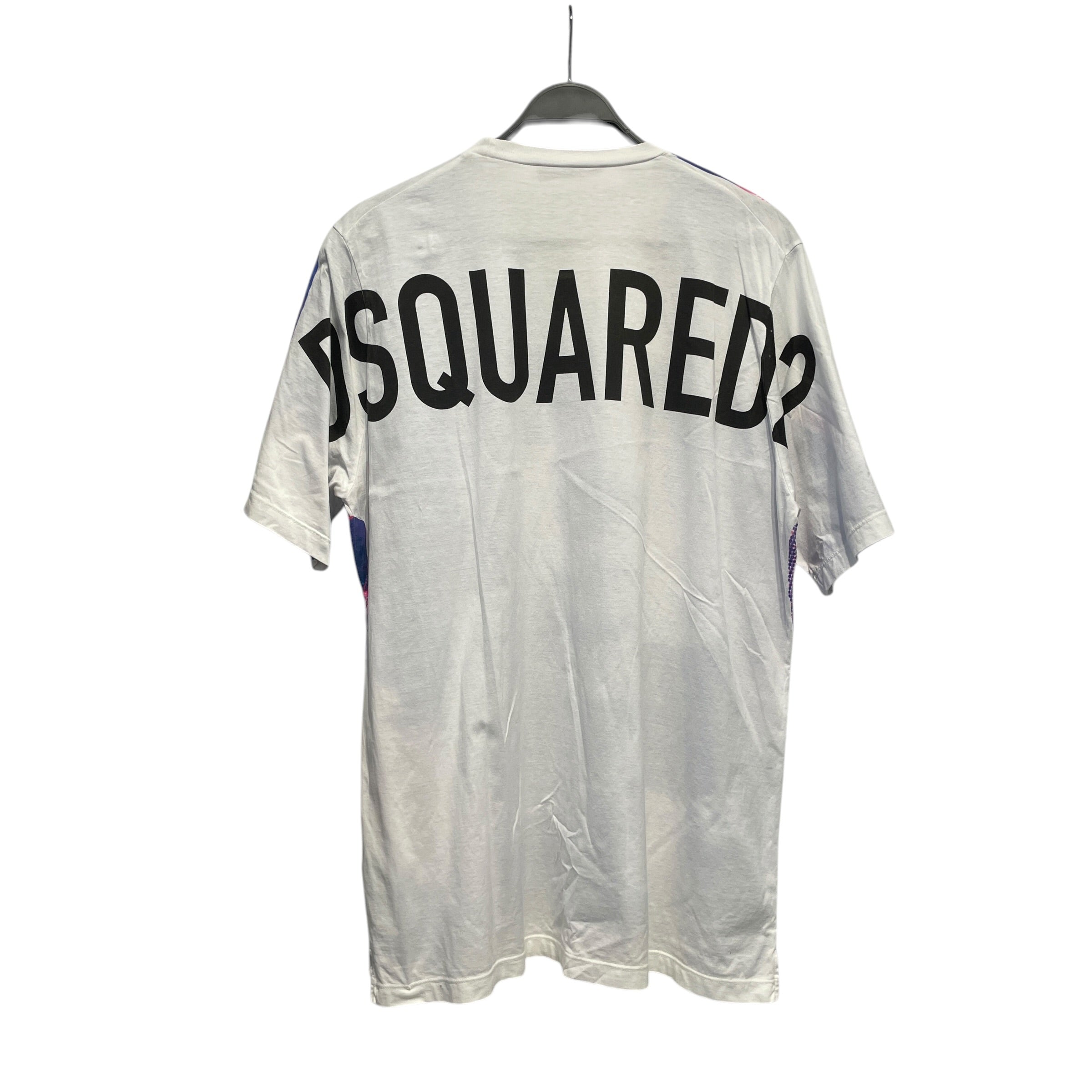 DSQUARED2/T-Shirt/L/Cotton/WHT/Graphic/BLUE/PINK/MAN/ view 2