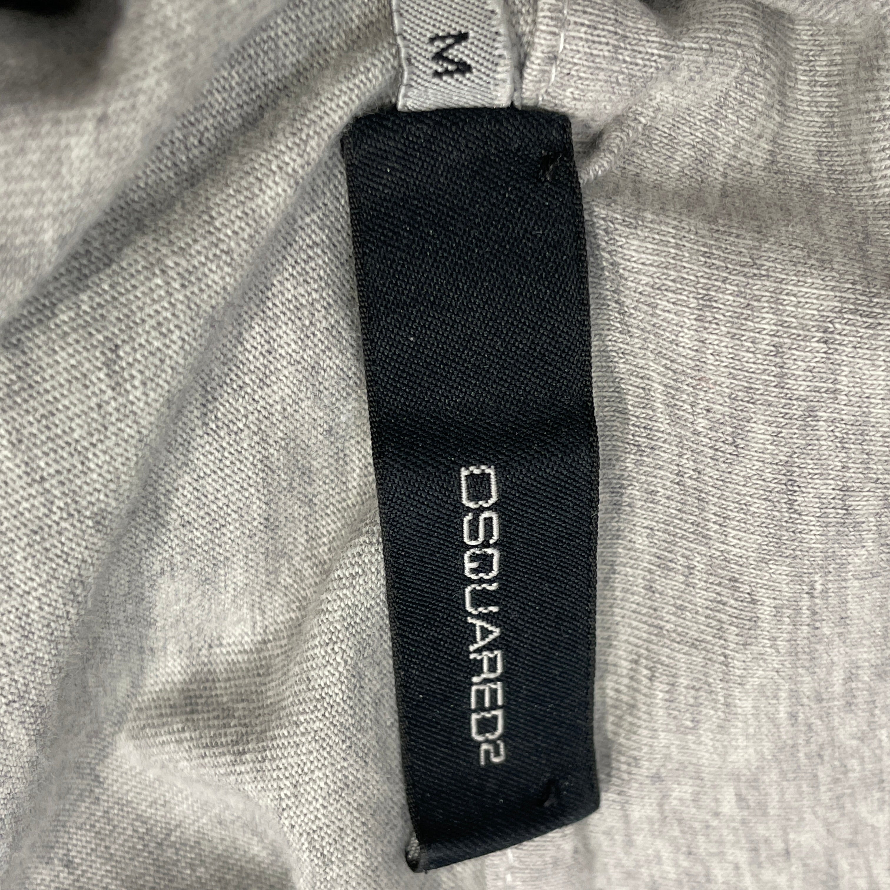 DSQUARED2/Polo Shirt/M/Cotton/GRY/DISTRESSED POLO LOGO SLEEVES view 3