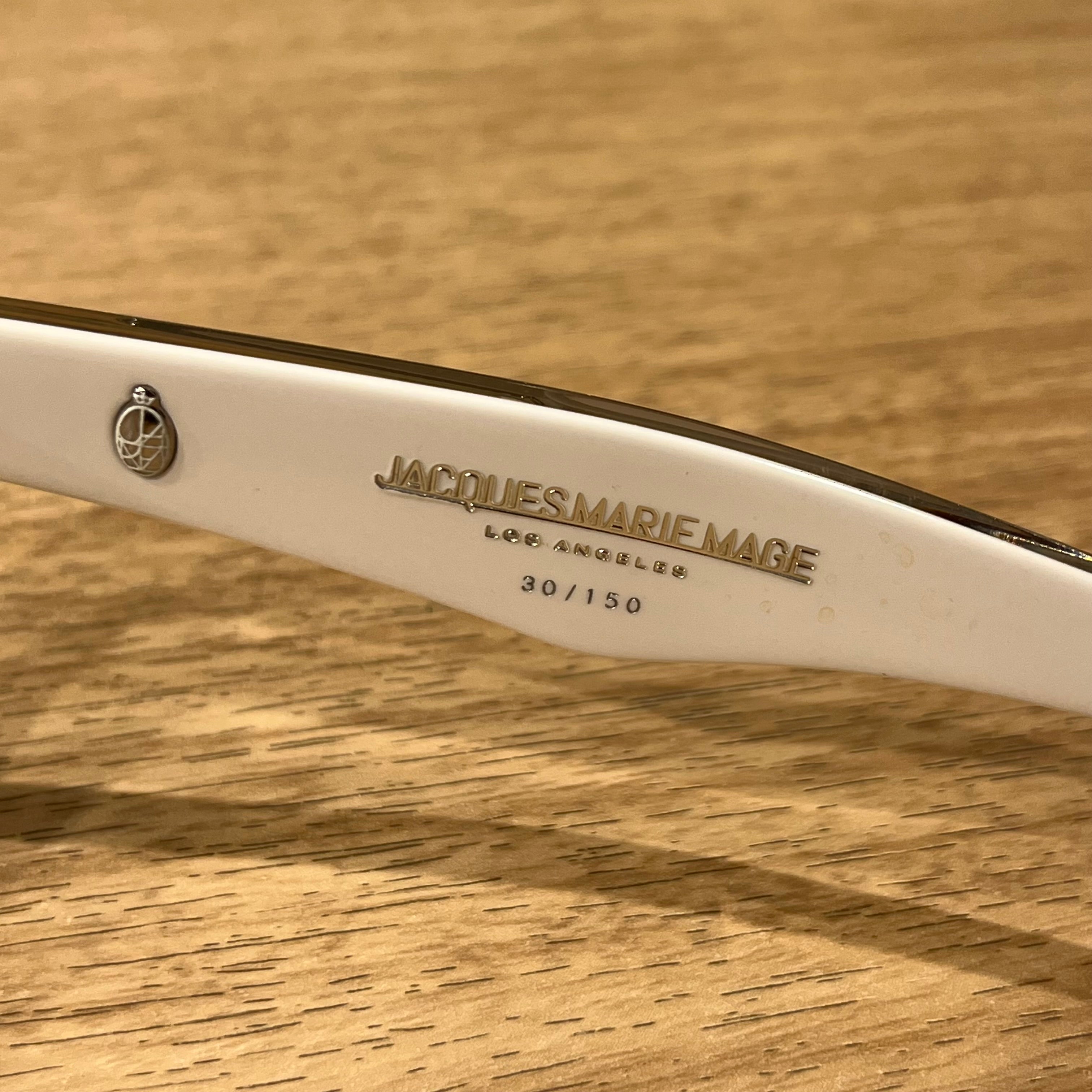 JACQUES MARIE MAGE/Glasses/OS/Celluloid/WHT/Debbie view 4