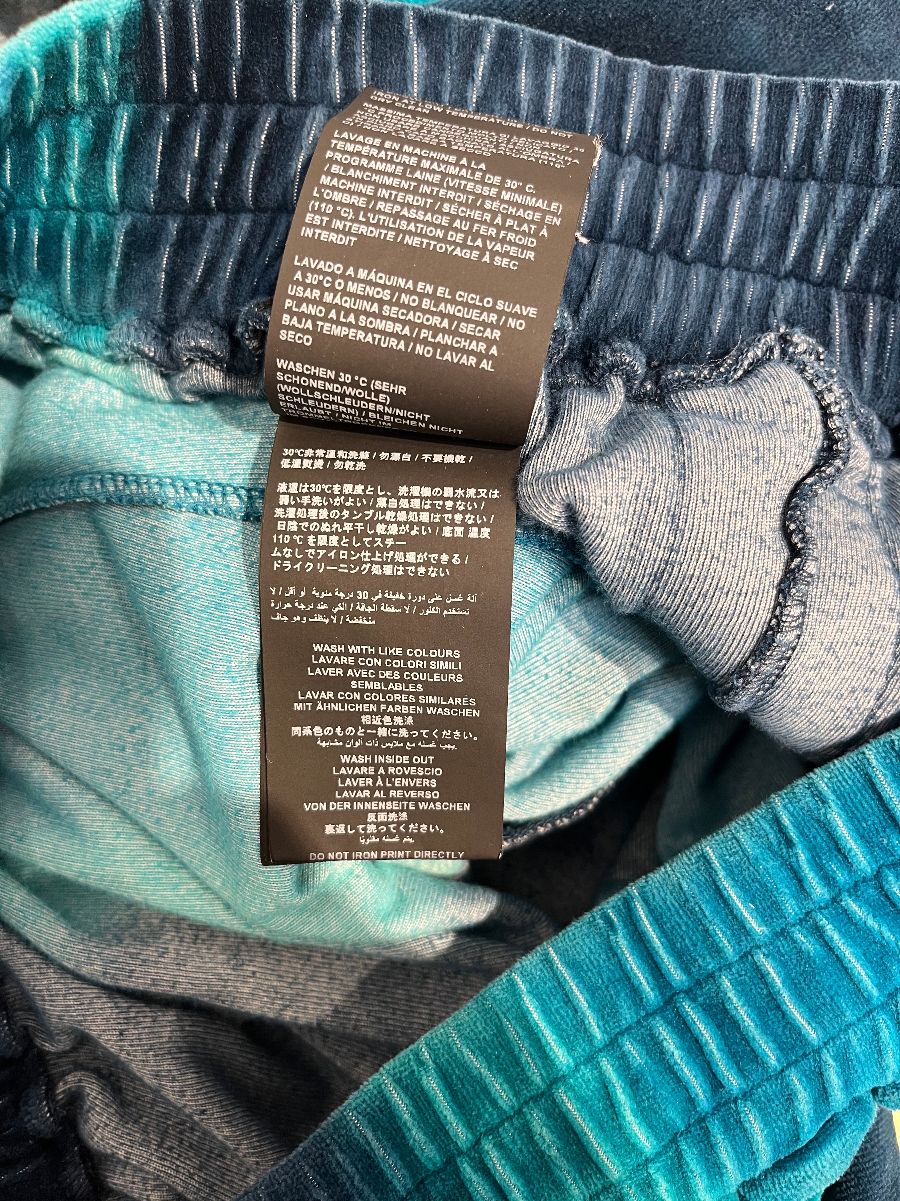 Palm Angels/Pants/XL/Cotton/BLU/TIE DYE CHENILE TRACK PANTS view 4