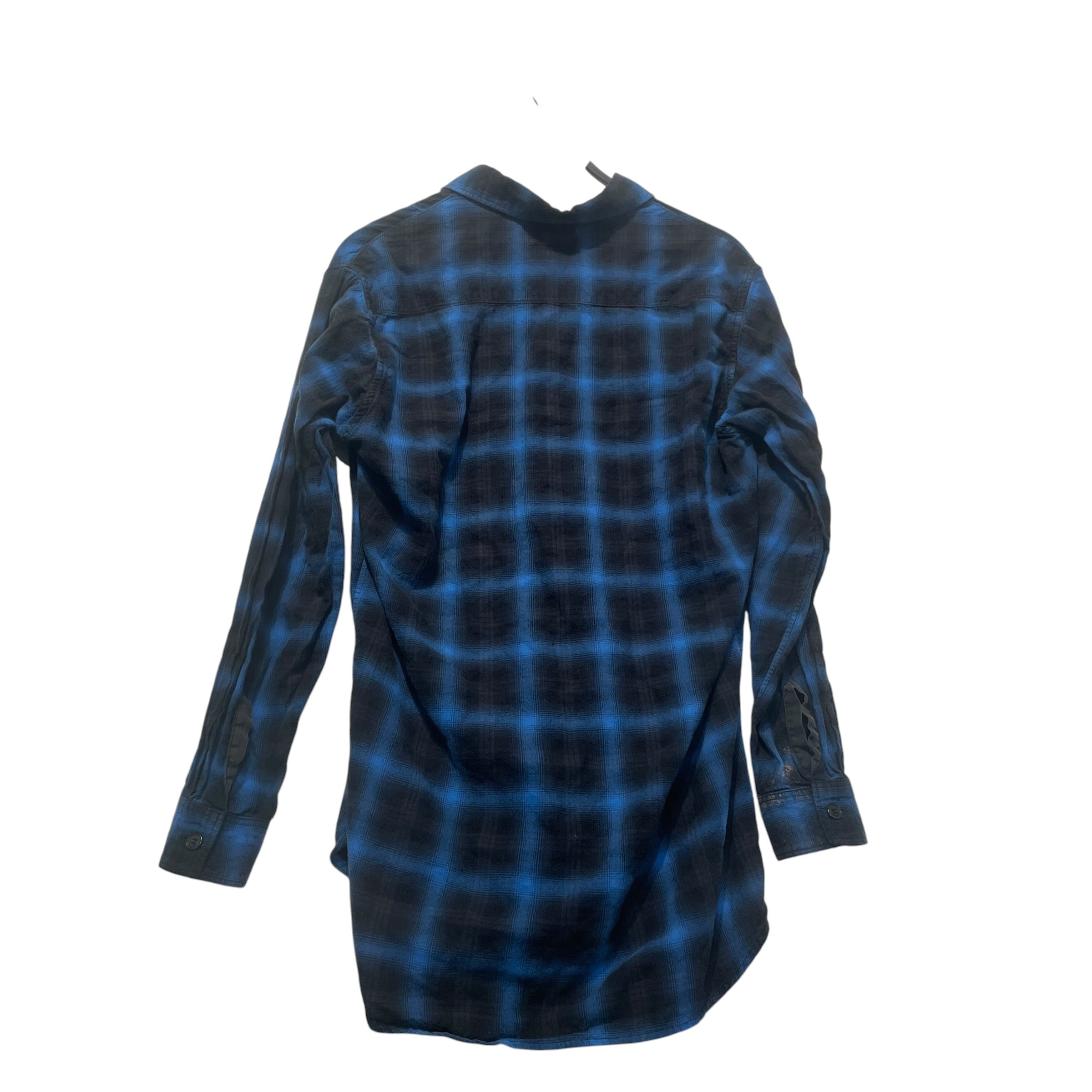 SAINT LAURENT/Flannel Shirt/37/Cotton/BLU/Flannel view 2
