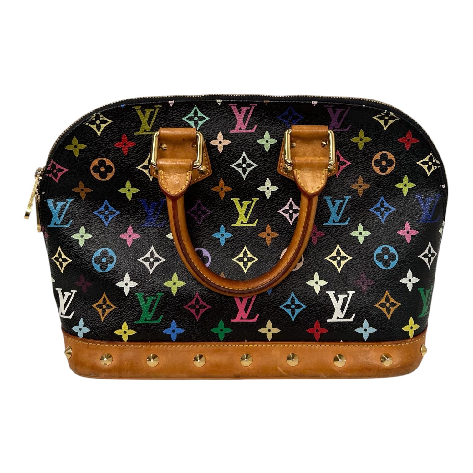 LOUIS VUITTON/Hand Bag/Monogram/Leather/MLT/black multi alma leather handb view 2