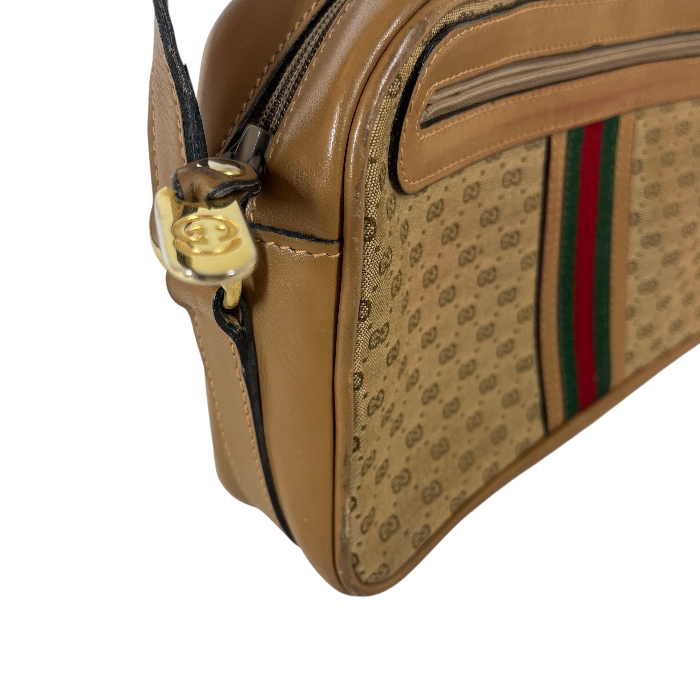 GUCCI/Cross Body Bag/Monogram/Leather/CML/SHERRY LINE (1970S - 1980S) view 6