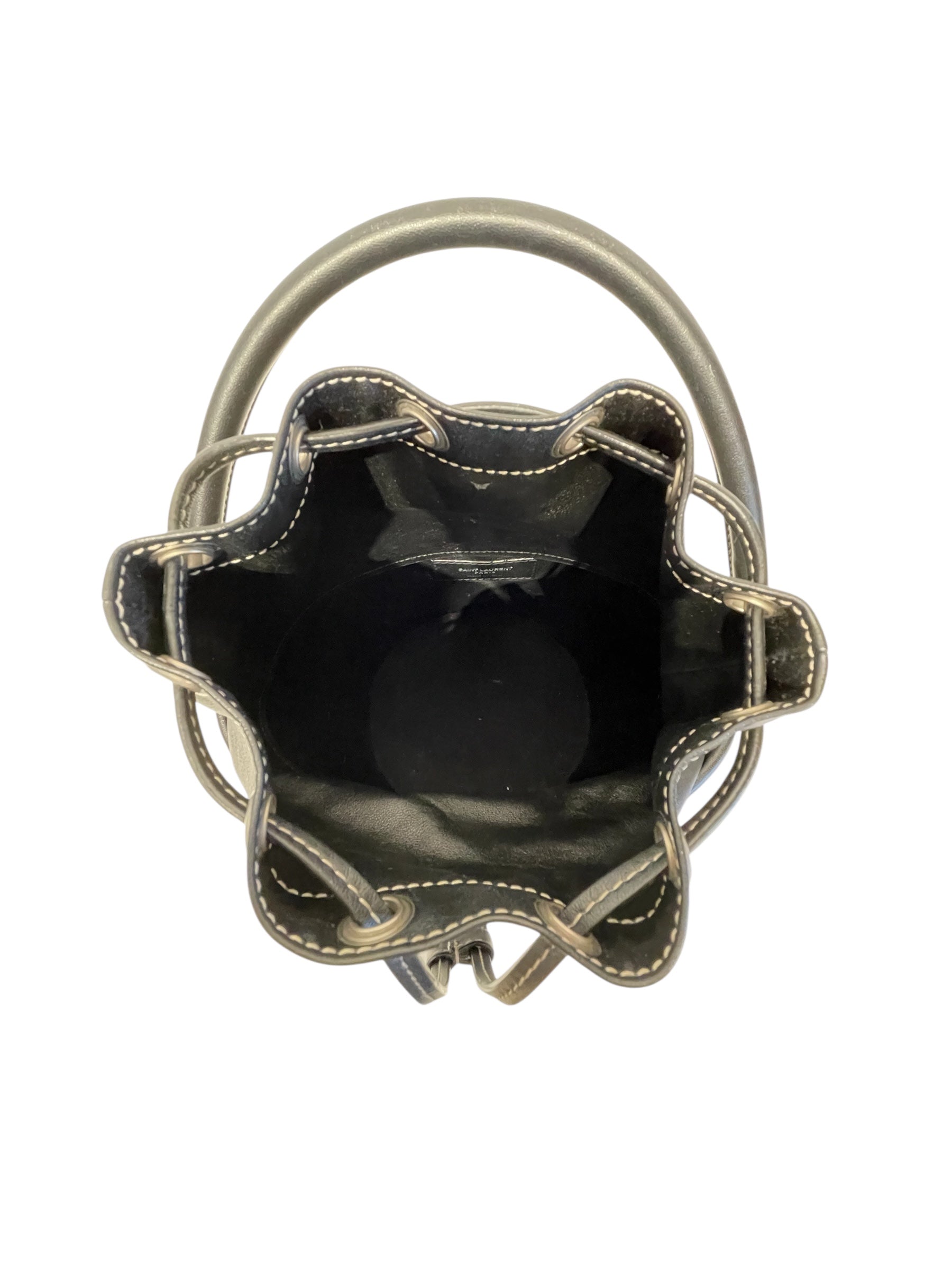 YVES SAINT LAURENT/Basket Bag/Leather/BLK/Bahia Small Embellished Lthr view 4