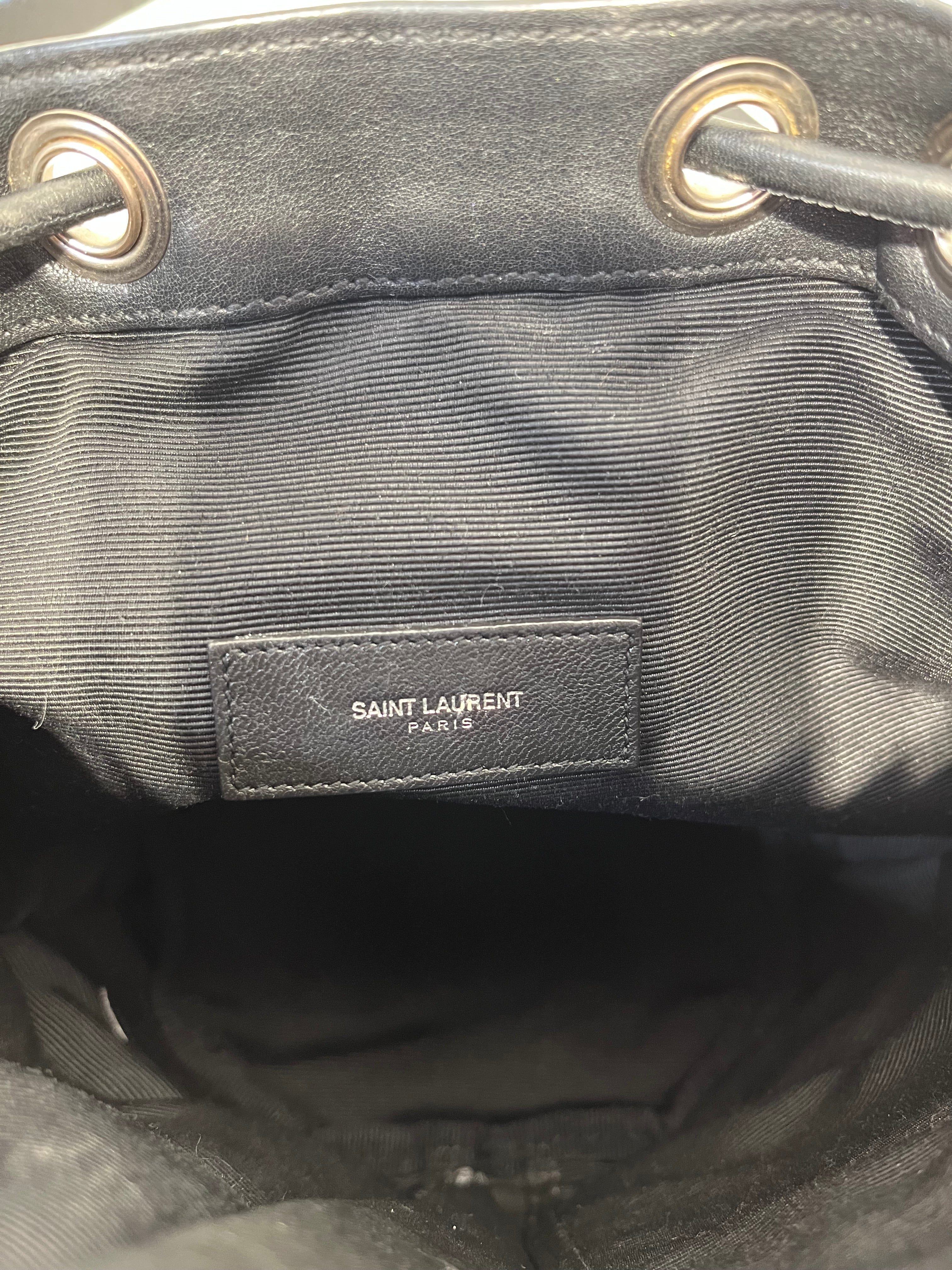 SAINT LAURENT/Bag/Leather/BLK/Rider Bucket Bag view 7