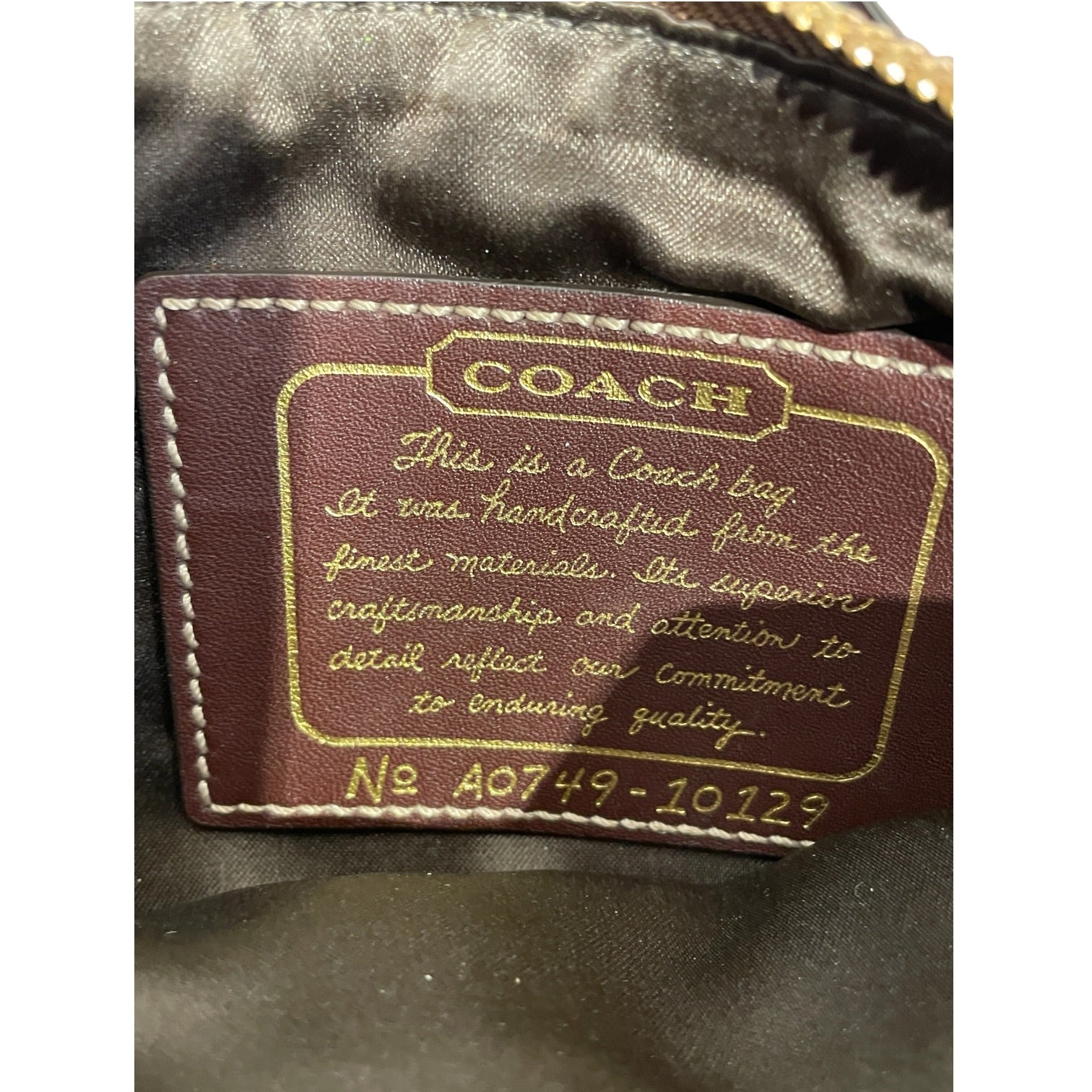 COACH/Cross Body Bag/Leather/BLK/BROWN C PRINT INTERIOR view 5