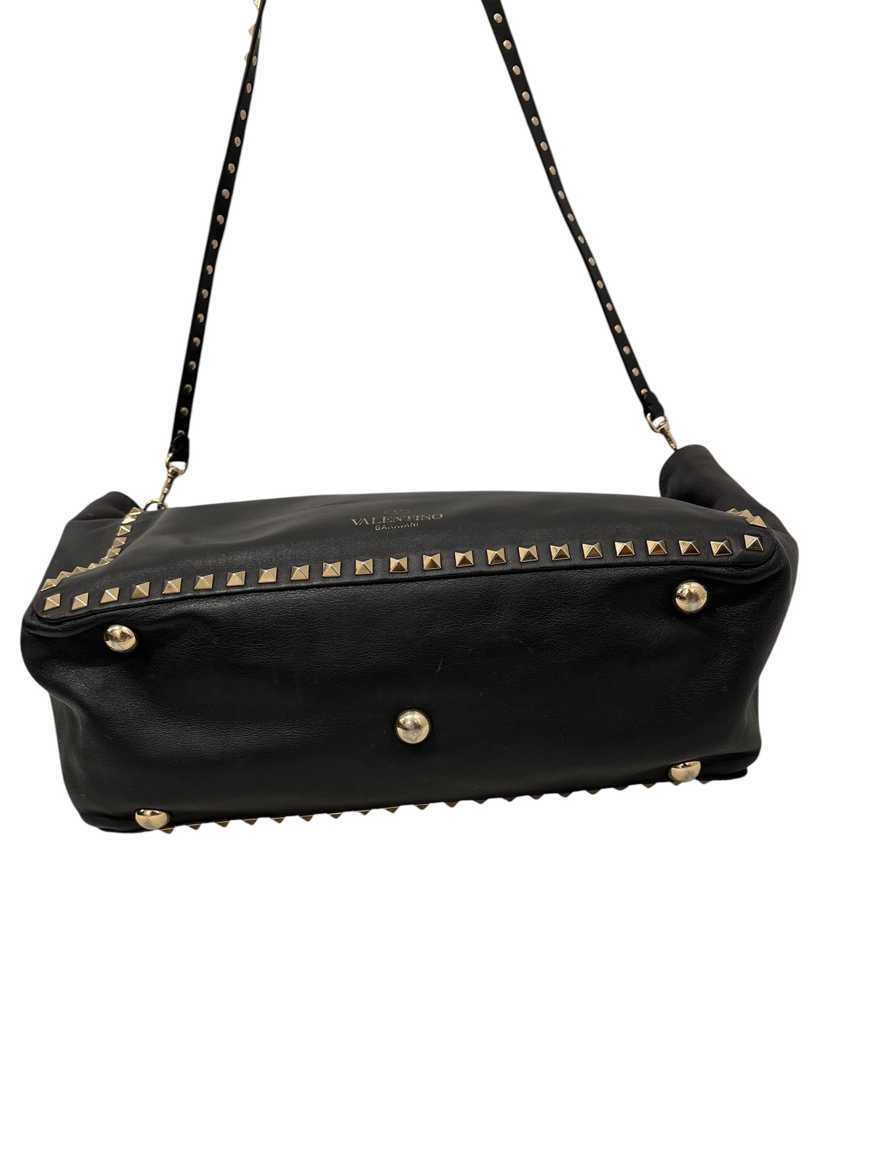 VALENTINO GARAVANI/Hand Bag/Leather/BLK/ROCKSTUD LEATHER HANDBAG view 4