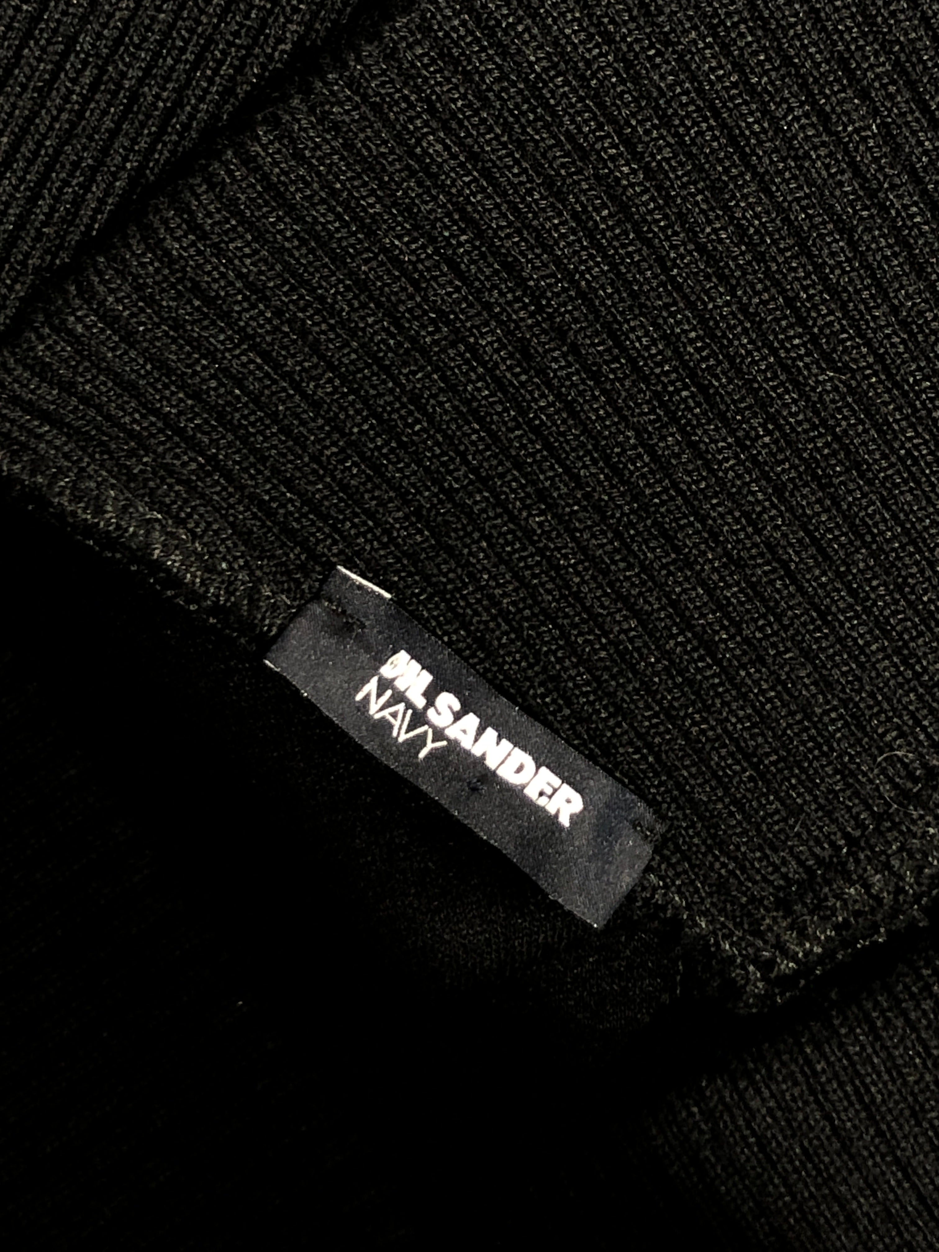 JIL SANDER NAVY/LS Dress/42/Cotton/BLK/ view 5