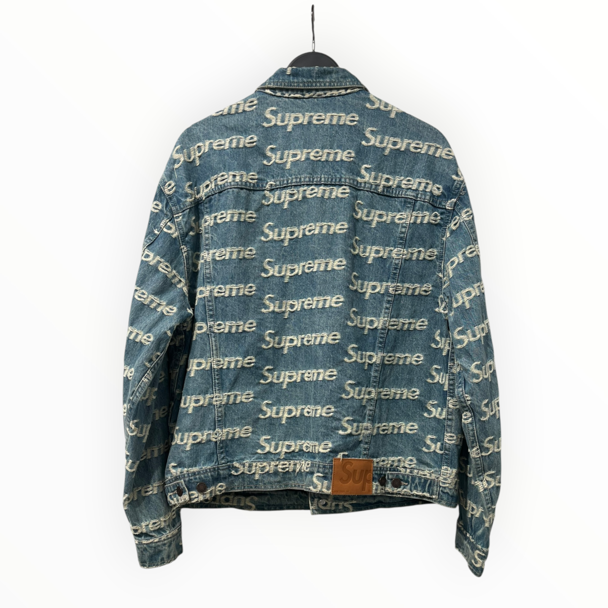 Supreme/Denim Jkt/L/Cotton/BLU/LOGO PRINT DENIM TRUCKER view 2