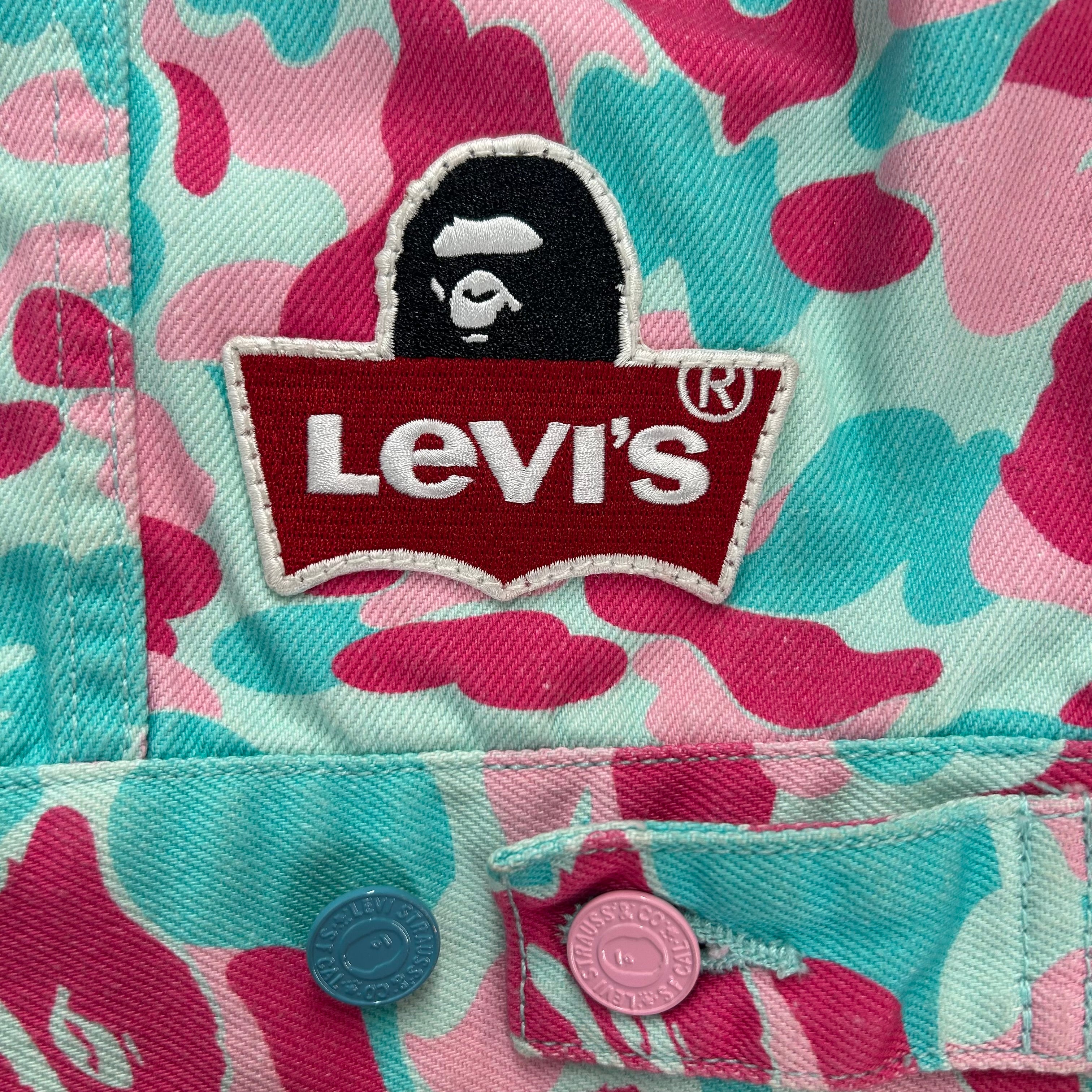 Levi's/A BATHING APE/Denim Jkt/L/Cotton/MLT/All Over Print/A-AB 70555 COTTON CANDY view 5