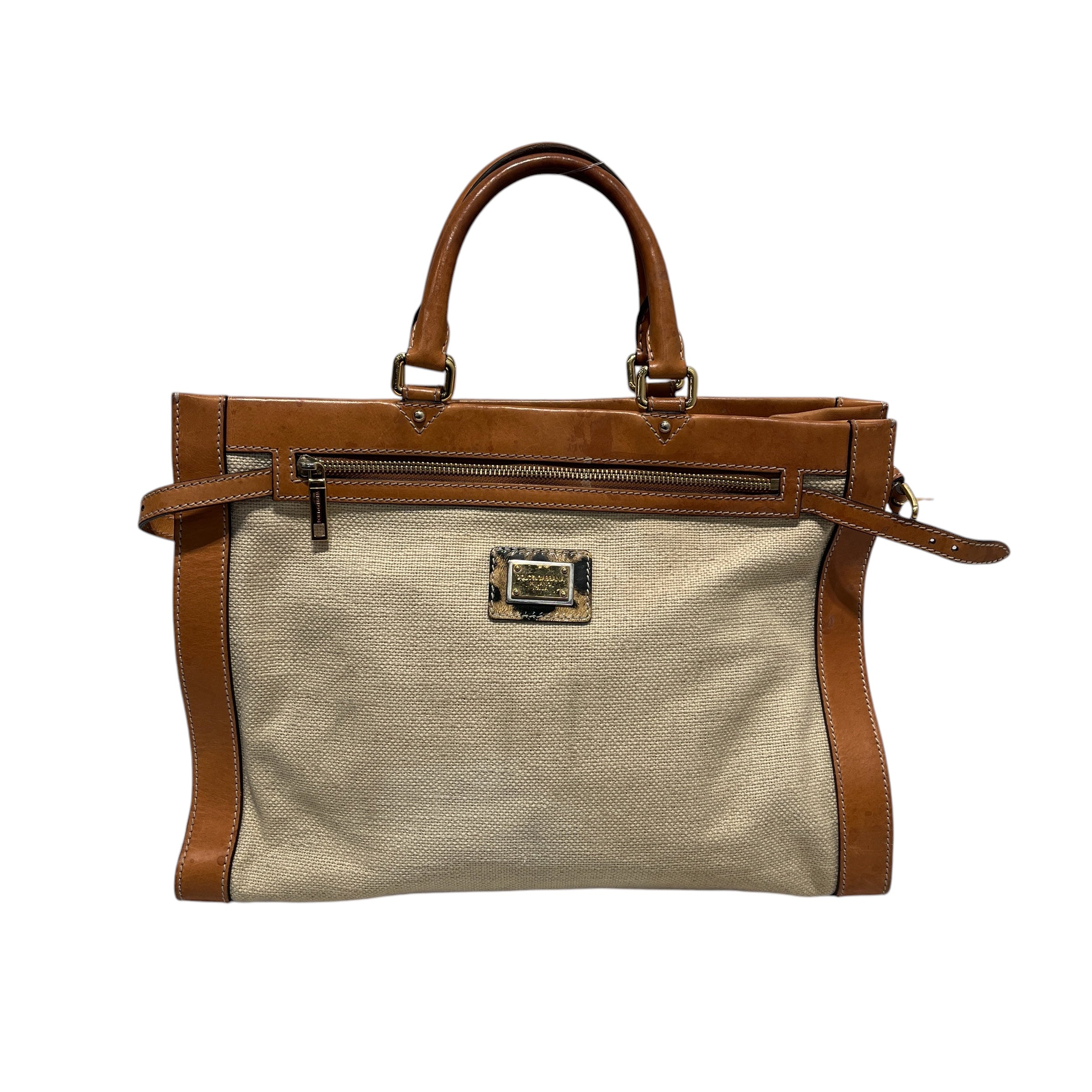 DOLCE&GABBANA/Hand Bag/Cotton/BEG/SICILY SIDE BUCKLE TWEED view 1
