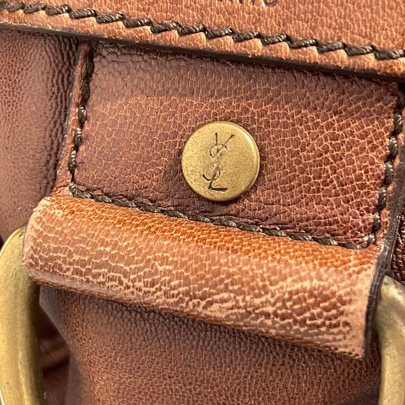 YVES SAINT LAURENT/Hand Bag/Leather/BRW/