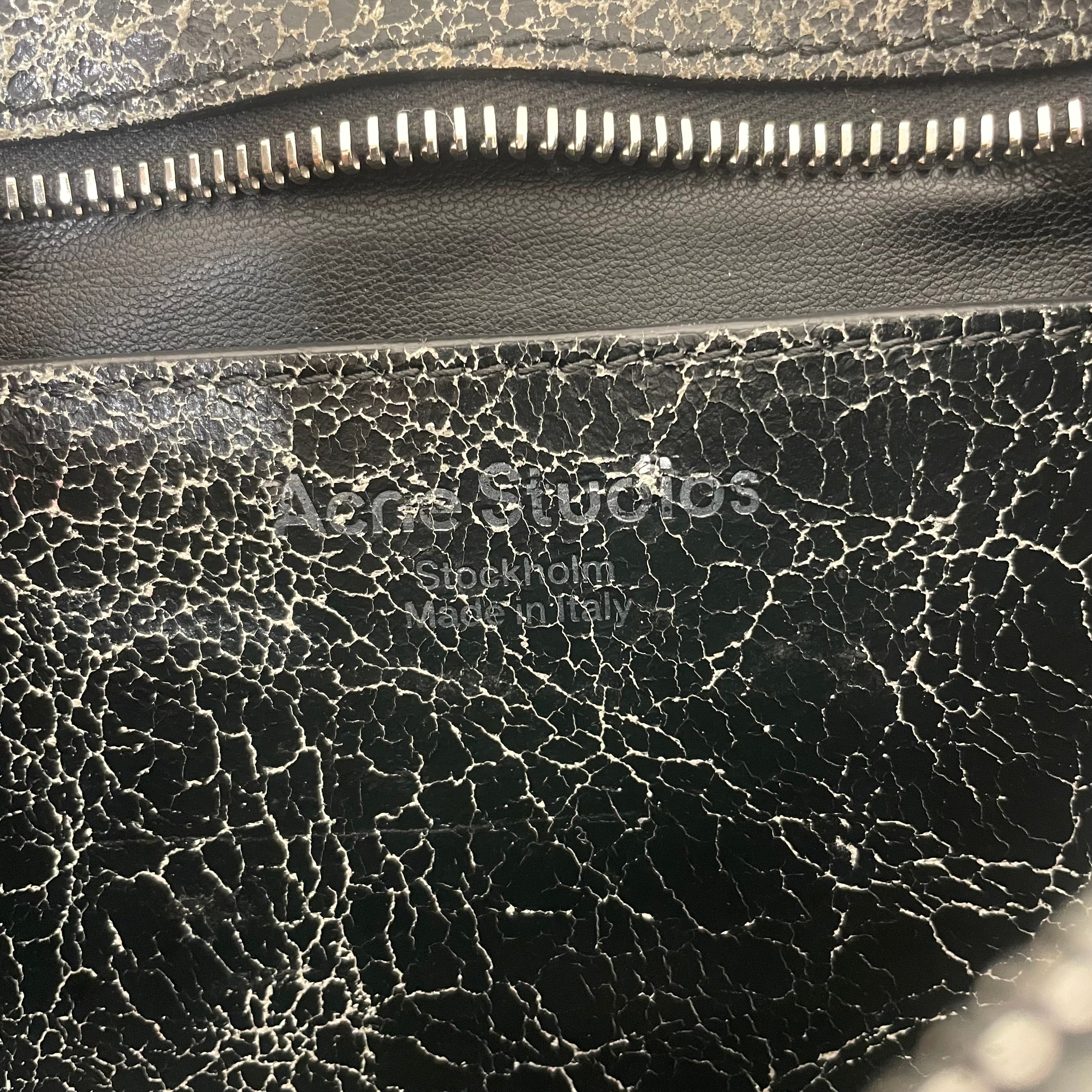 Acne Studios/Pouch/Leather/GRY/platt mirror crackle view 9