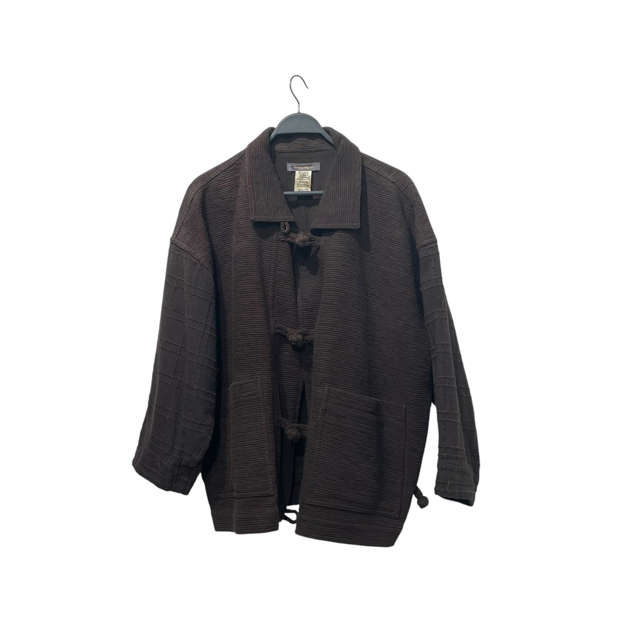 ISSEY MIYAKE/Jacket/M/Cotton/BRW/80s RAG-WEAVE CHINA JACKET view 1