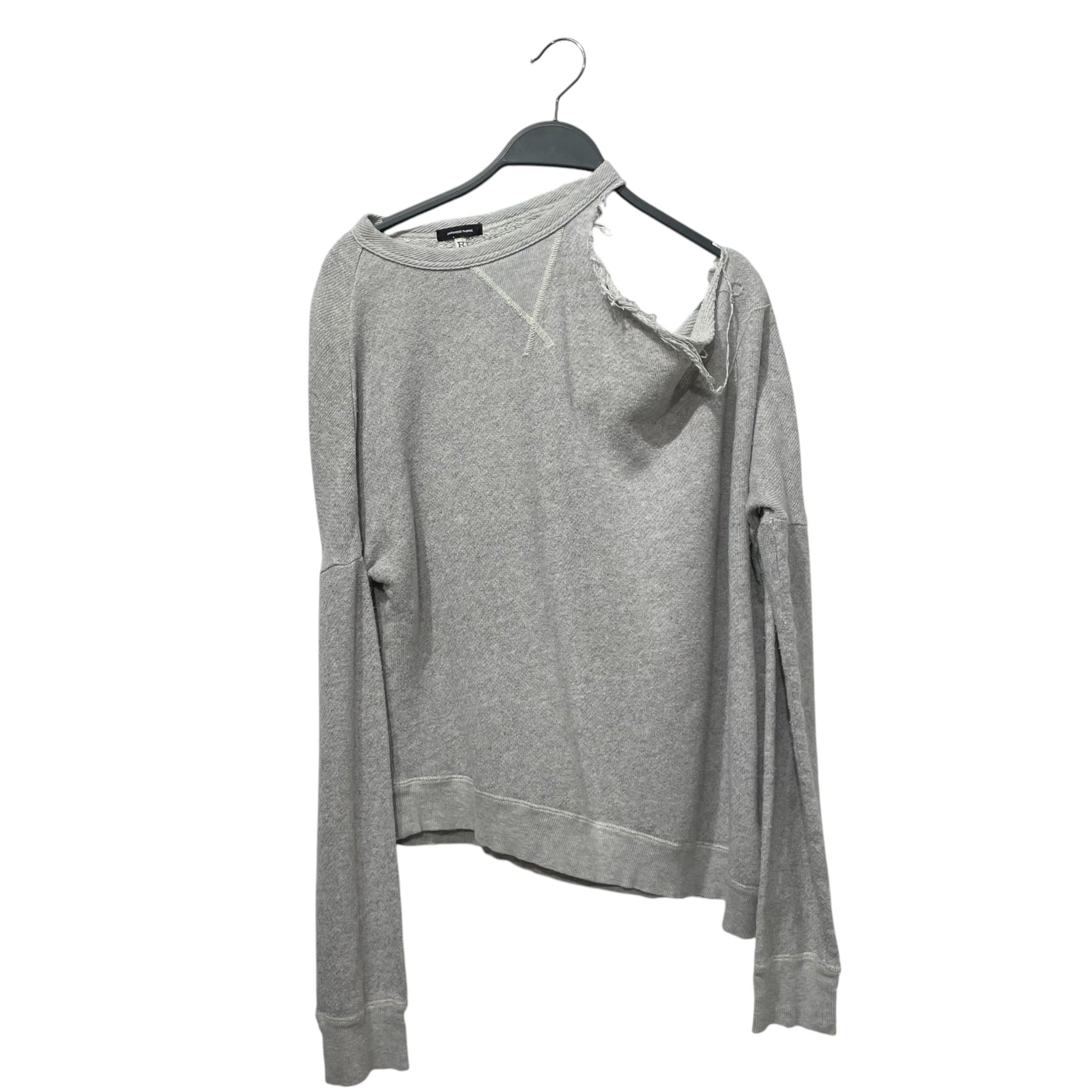 R13/Sweatshirt/XS/Cotton/GRY/distorted sweatshirt view 1