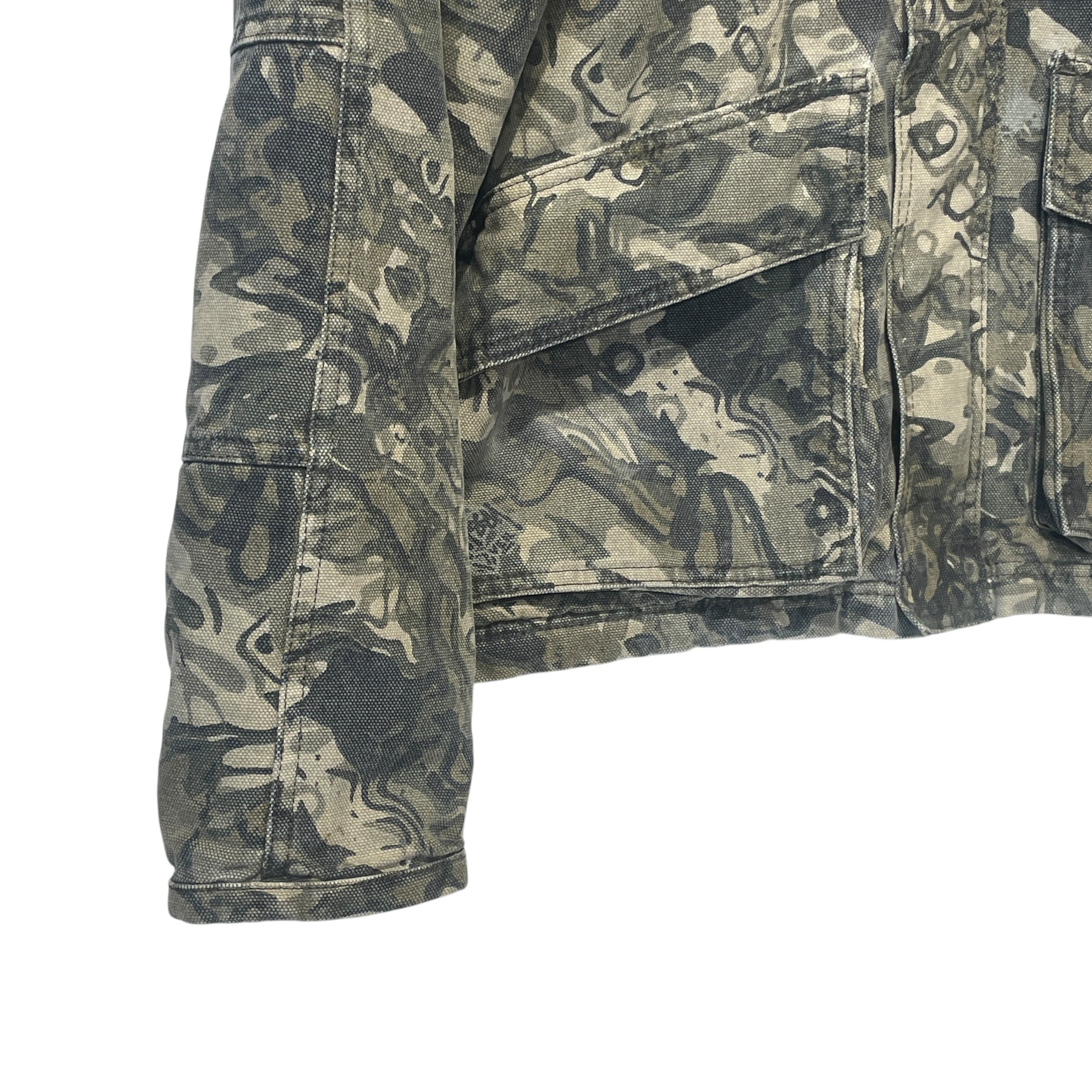 STUSSY/Jacket/L/Cotton/GRN/Camouflage/WORKGEAR/BROWN COLLAR view 4