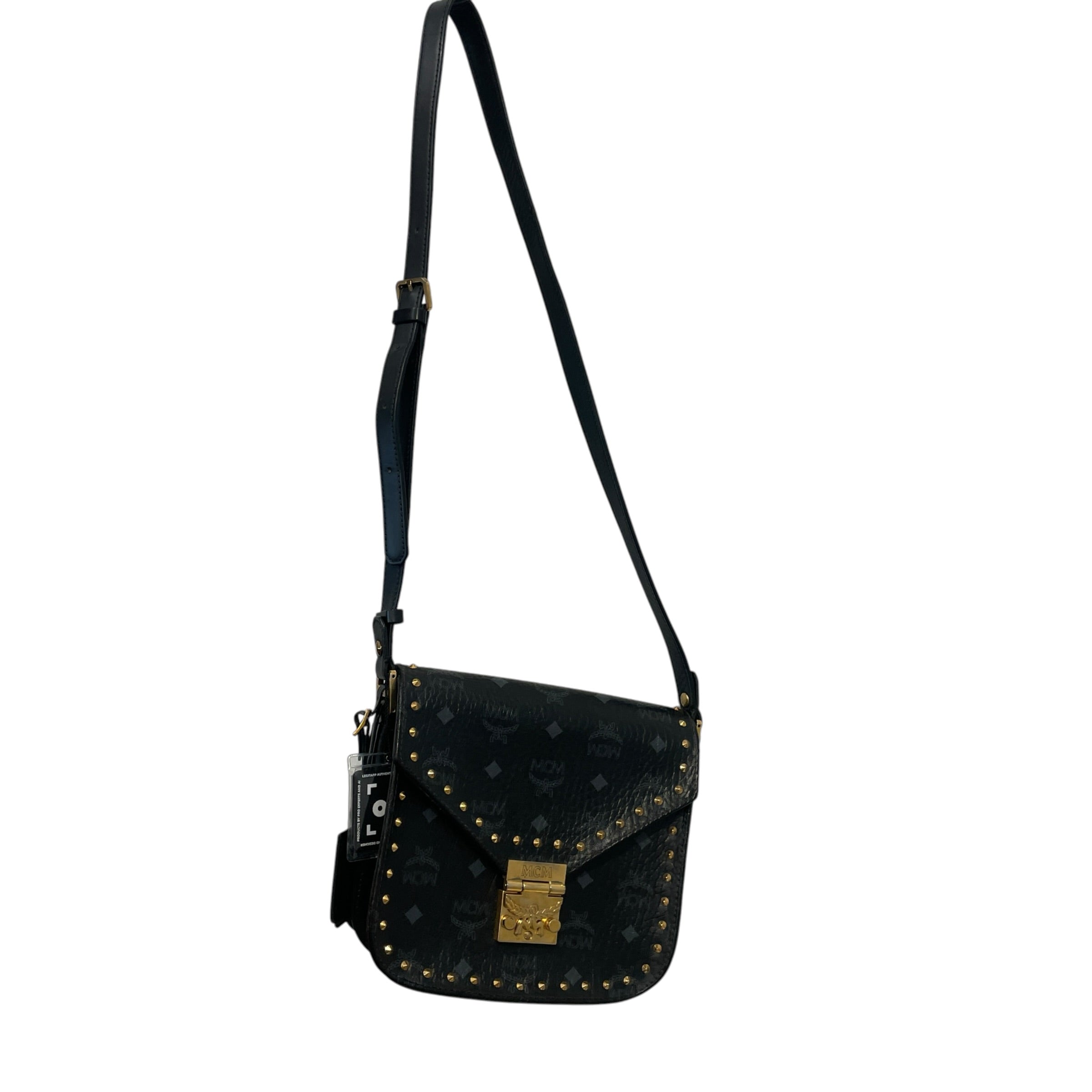 MCM/Cross Body Bag/Monogram/Leather/BLK/GLD HARDWARE BLK PINCH CLASP view 1