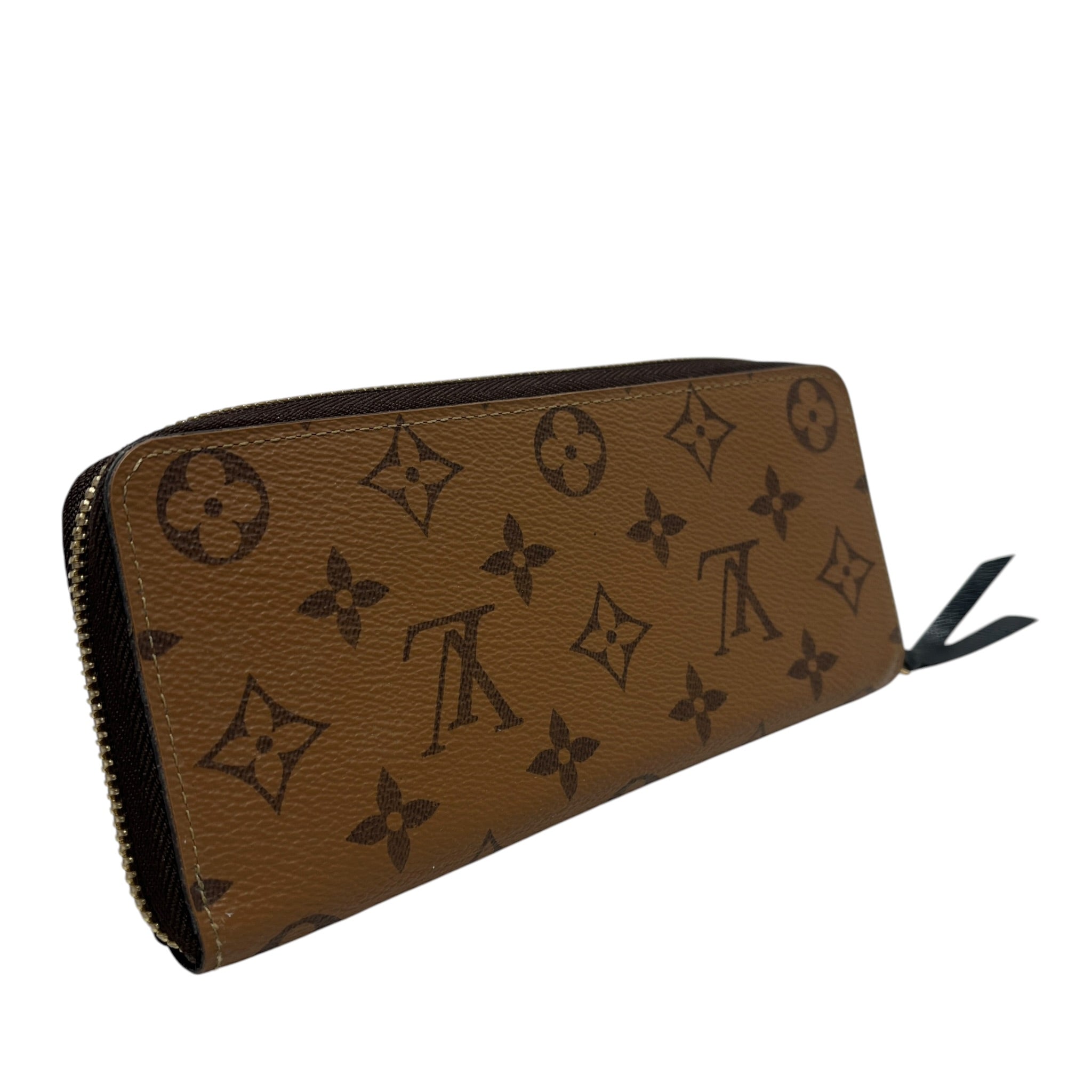 LOUIS VUITTON/Long Wallet/Monogram/Leather/BRW/L's/Reverse Monogram Clemence view 2