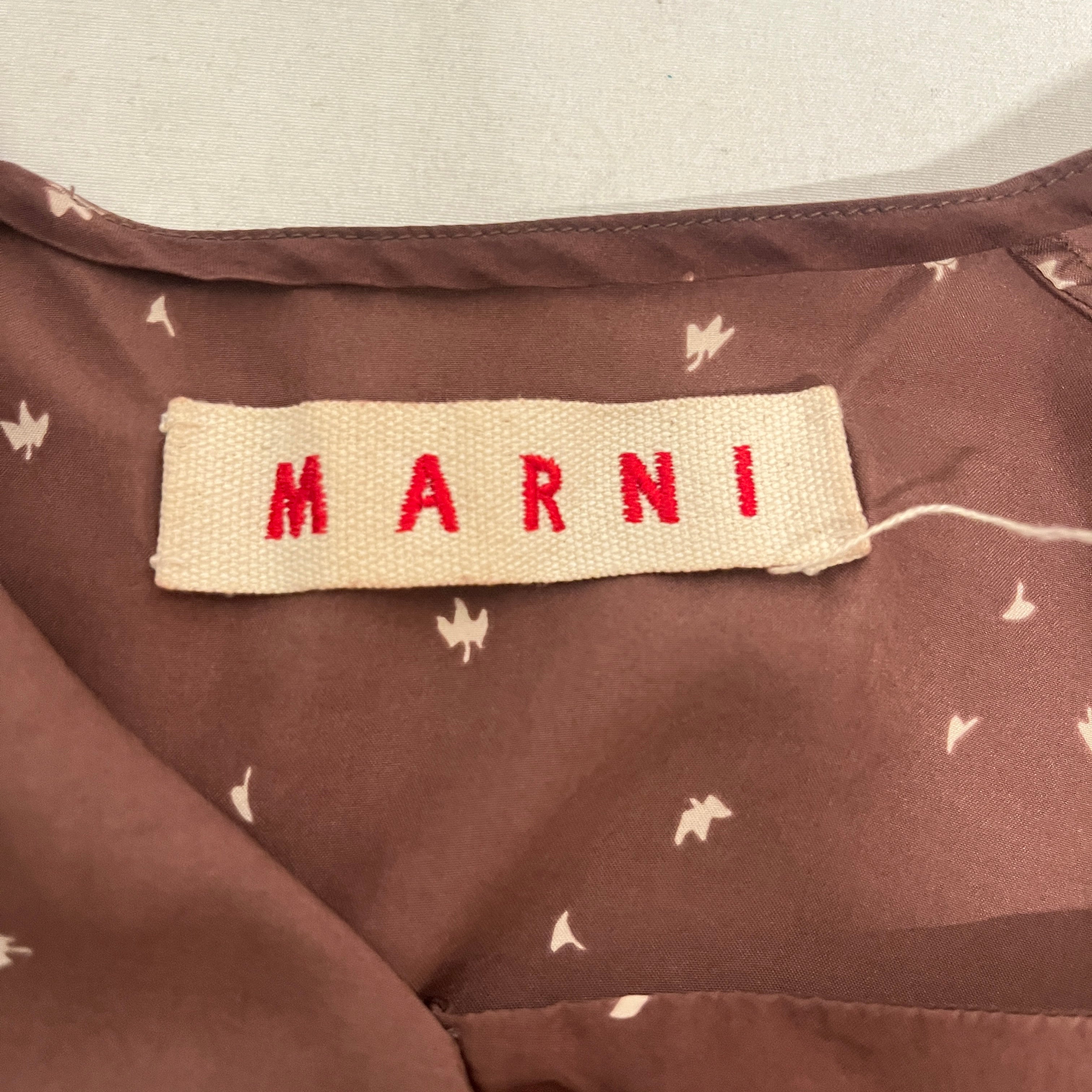 MARNI/Dress/38/All Over Print/Cotton/BRD/Flare/LAYERED DRESS BIRDS view 3