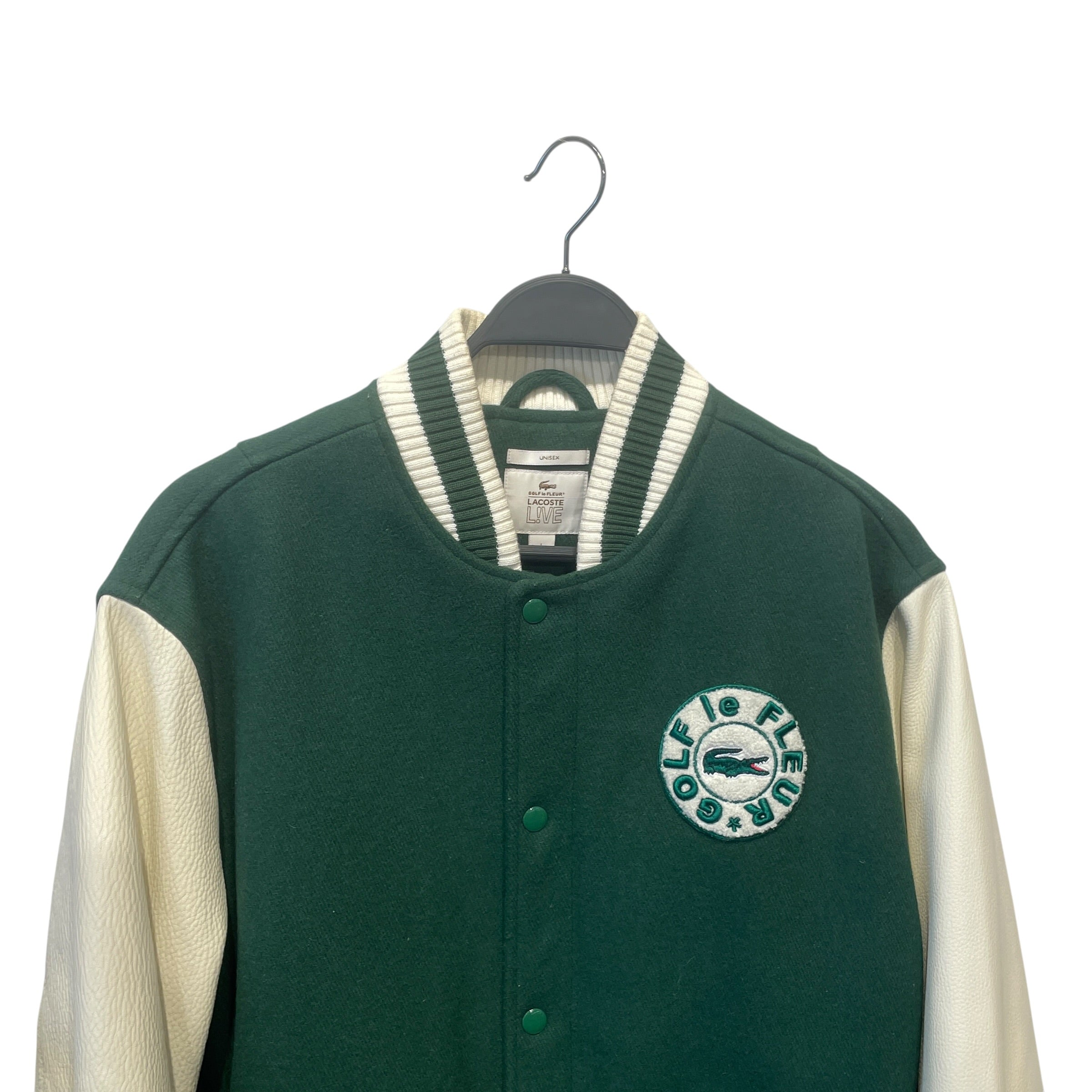 LACOSTE/Golf Le Fleur(Le Fleur)/Jacket/L/Wool/GRN/VARISTY JACKET view 3