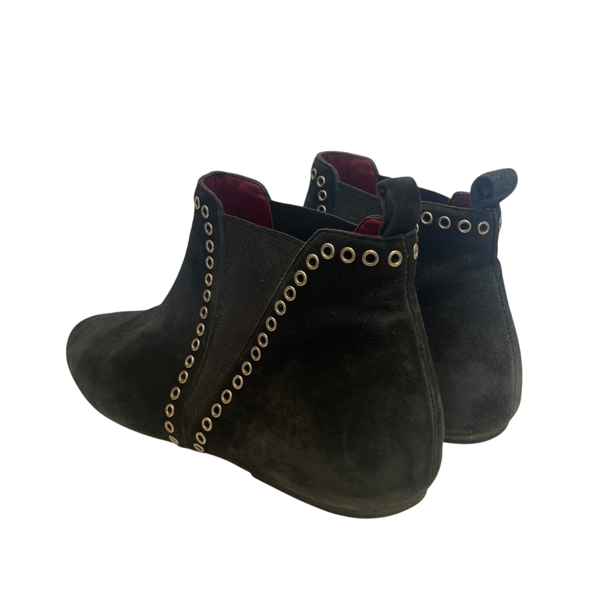 ISABEL MARANT/Heels/EU 38/NVY/CLOTH/WOOL/LEATHER HEEL view 2